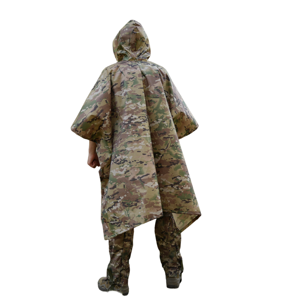 Пончо-дощовик із запаяними швами Kiborg Waterproof Мультикам