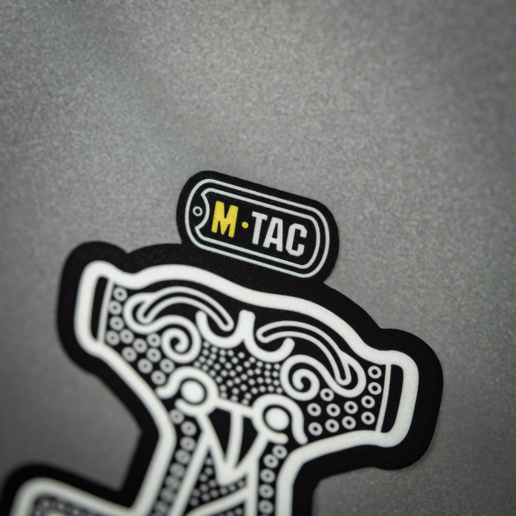 M-Tac наклейка Mjölnir Large світловідбиваюча Black