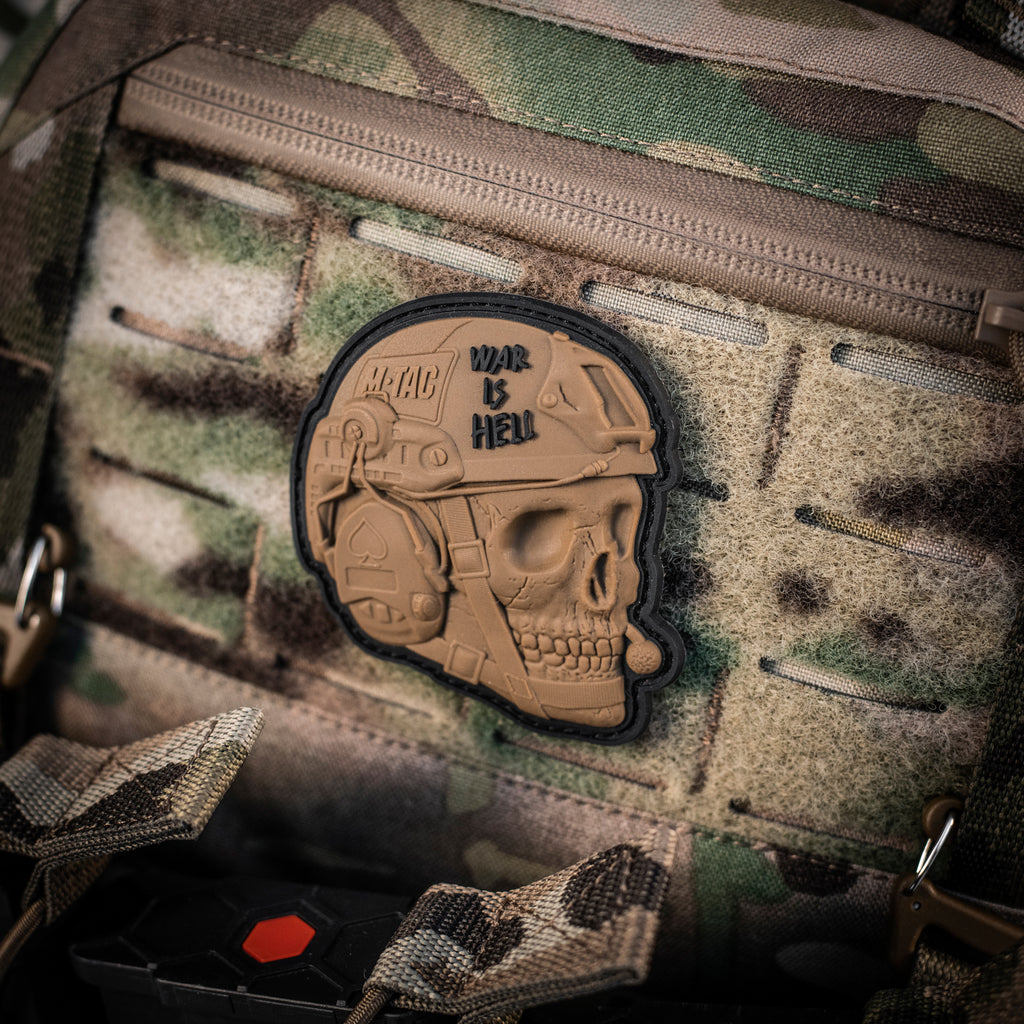 M-Tac нашивка War is Hell 3D PVC Coyote