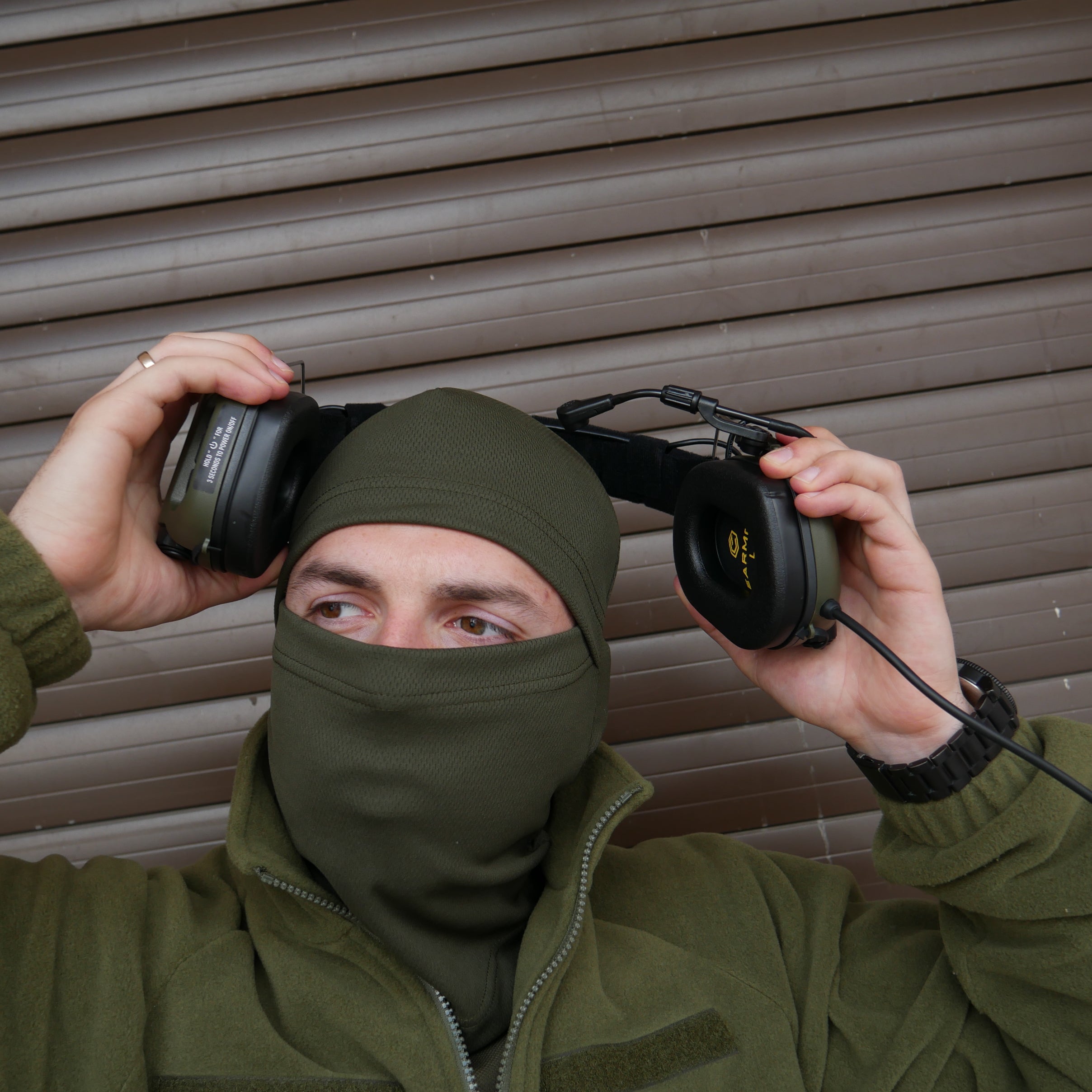 Навушники EARMOR M32 Олива з універсальним кріпленням