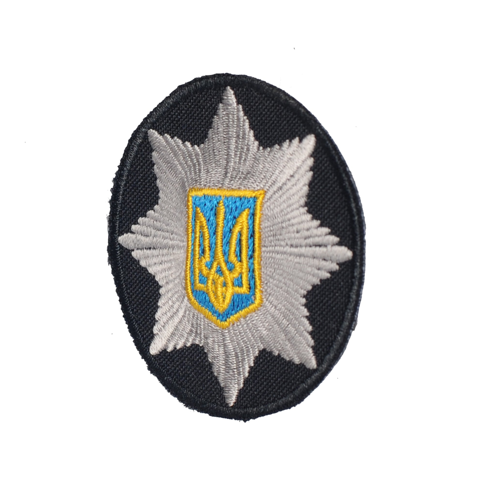 Кокарда Поліція кругла 6 см чорна