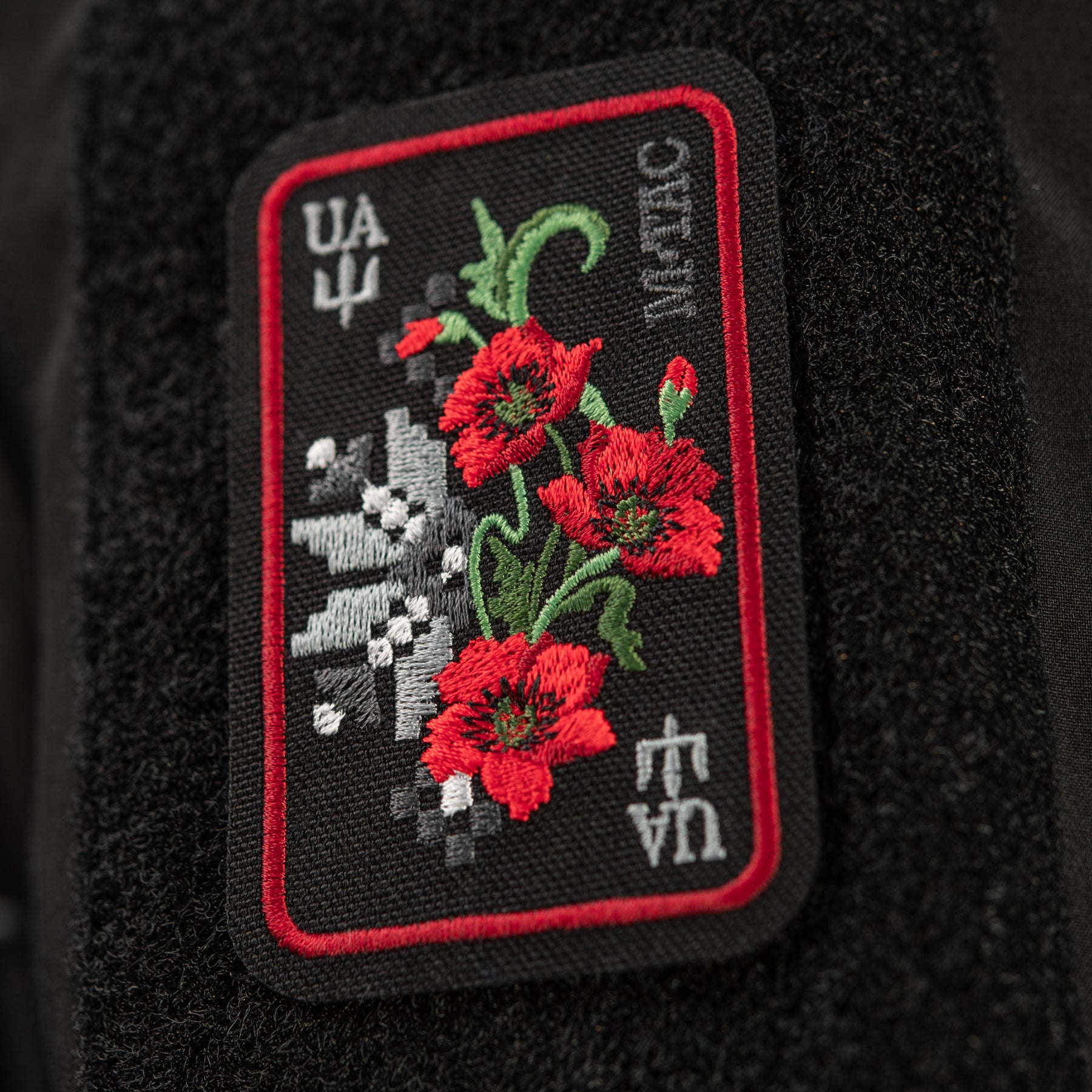 M-Tac нашивка Орнамент Мак (вишивка) Black/Red