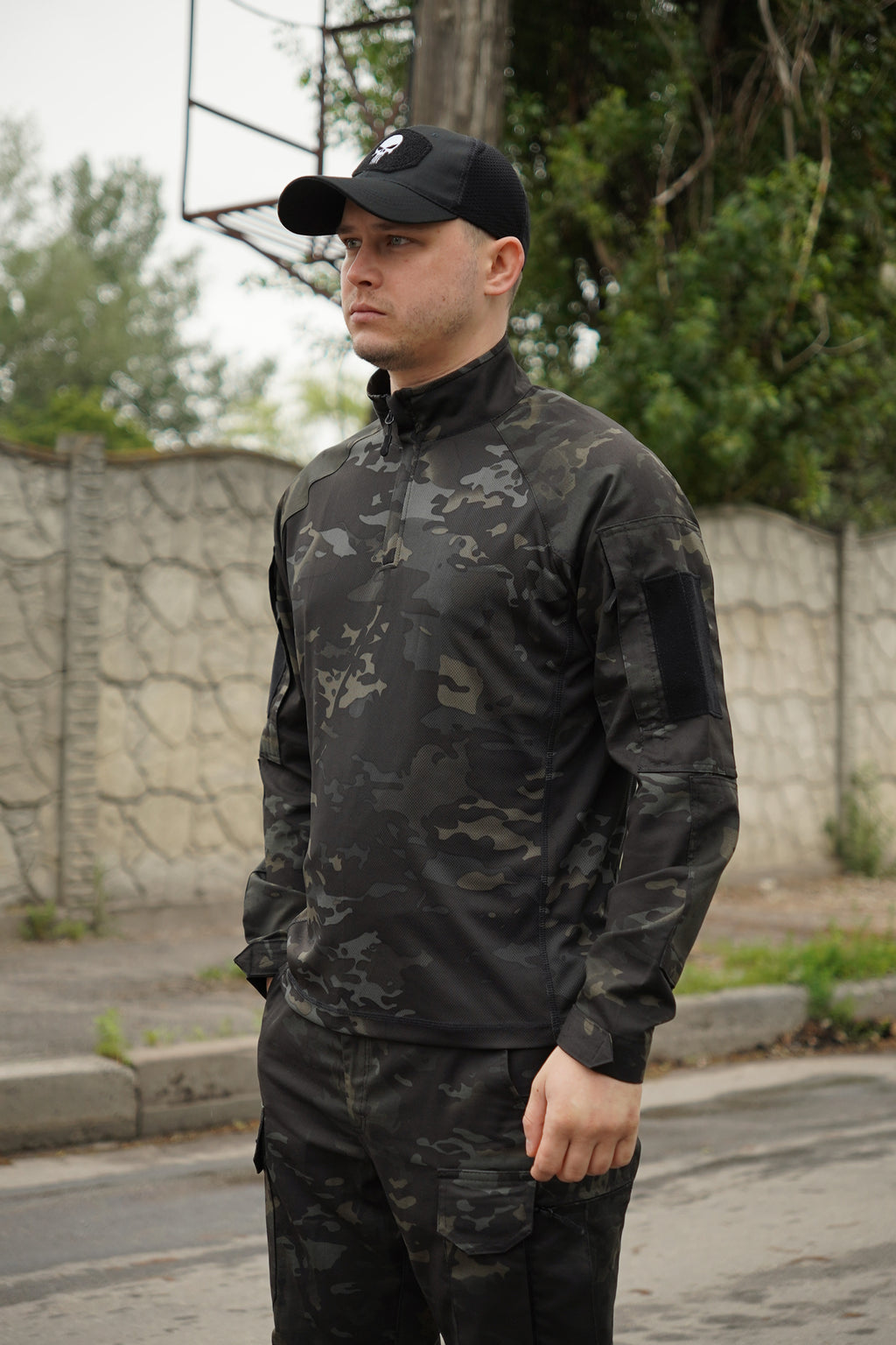 Костюм тактичний Twill FS чорний мультикам ( штани+убакс ) -S