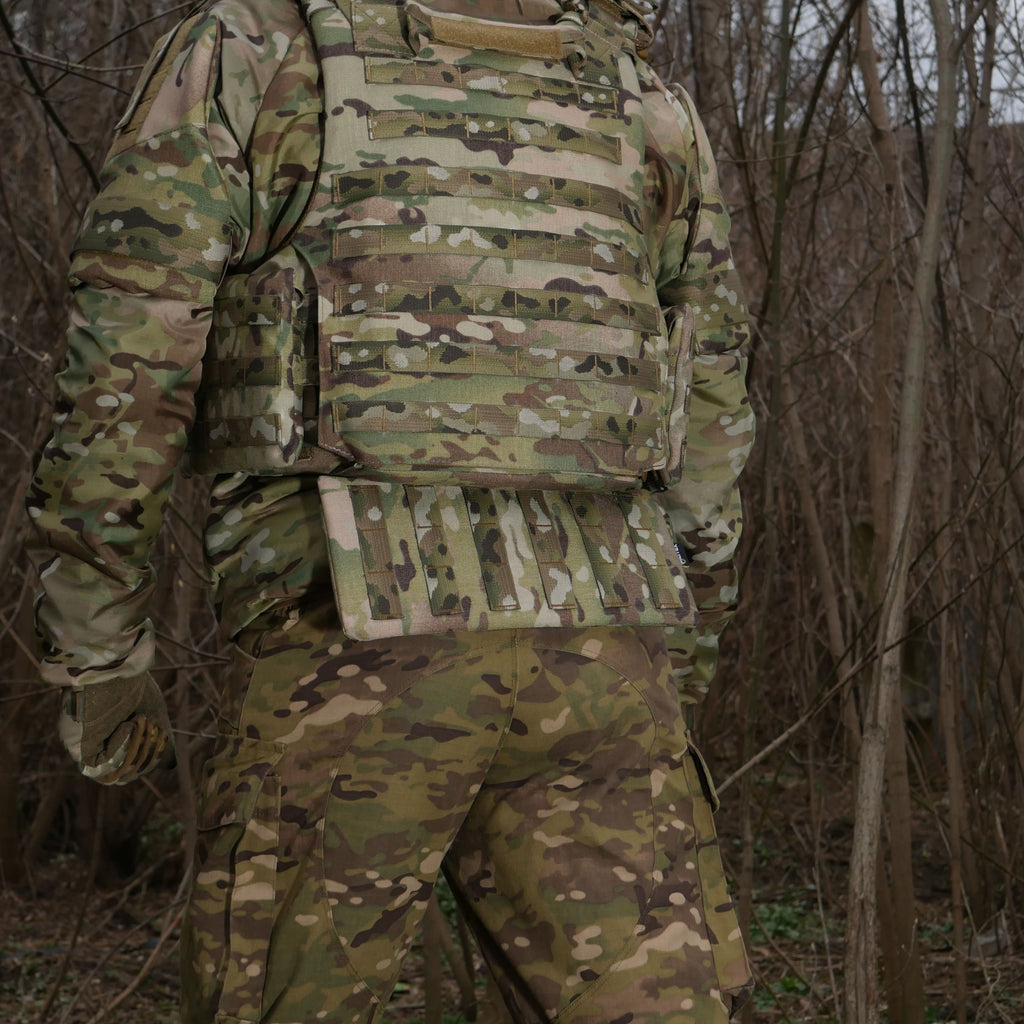 Захист попереку з балістичним пакетом 1 клас захисту Militex cordura USA Multicam