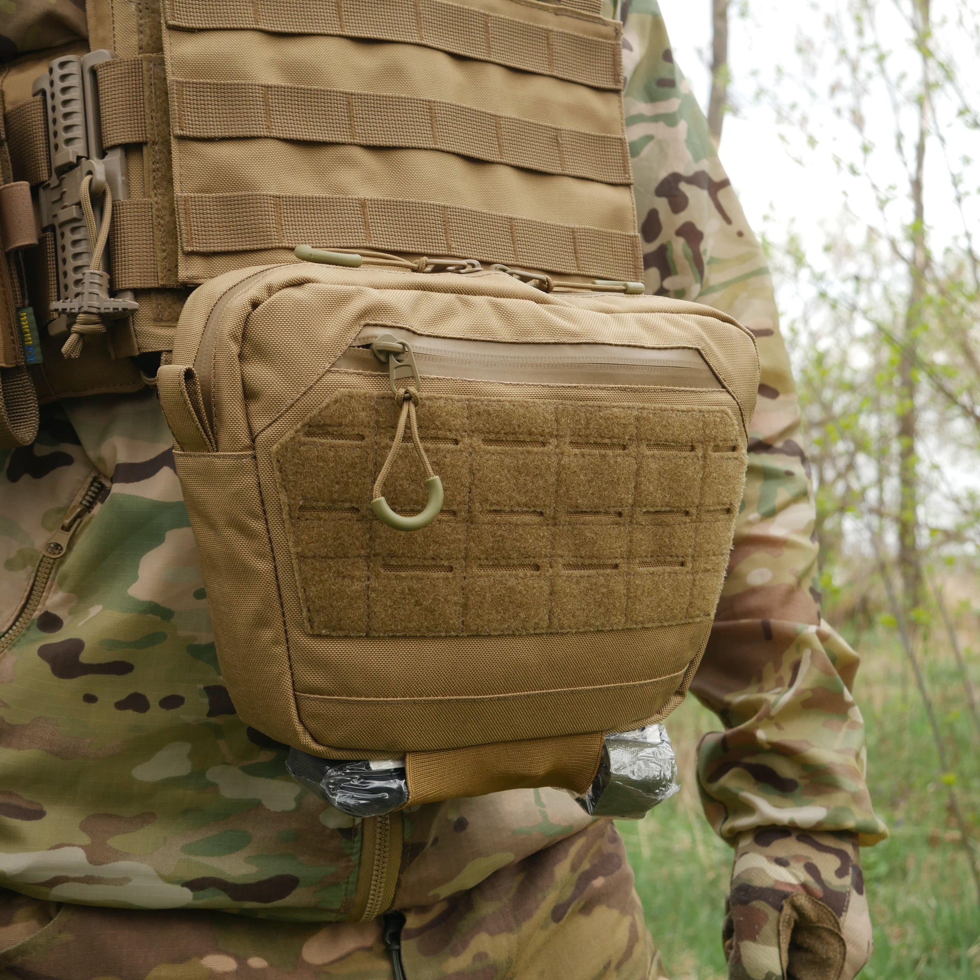 Сумка-напашник XL з балістичним пакетом 1 клас захисту Kiborg GU Сordura Coyote