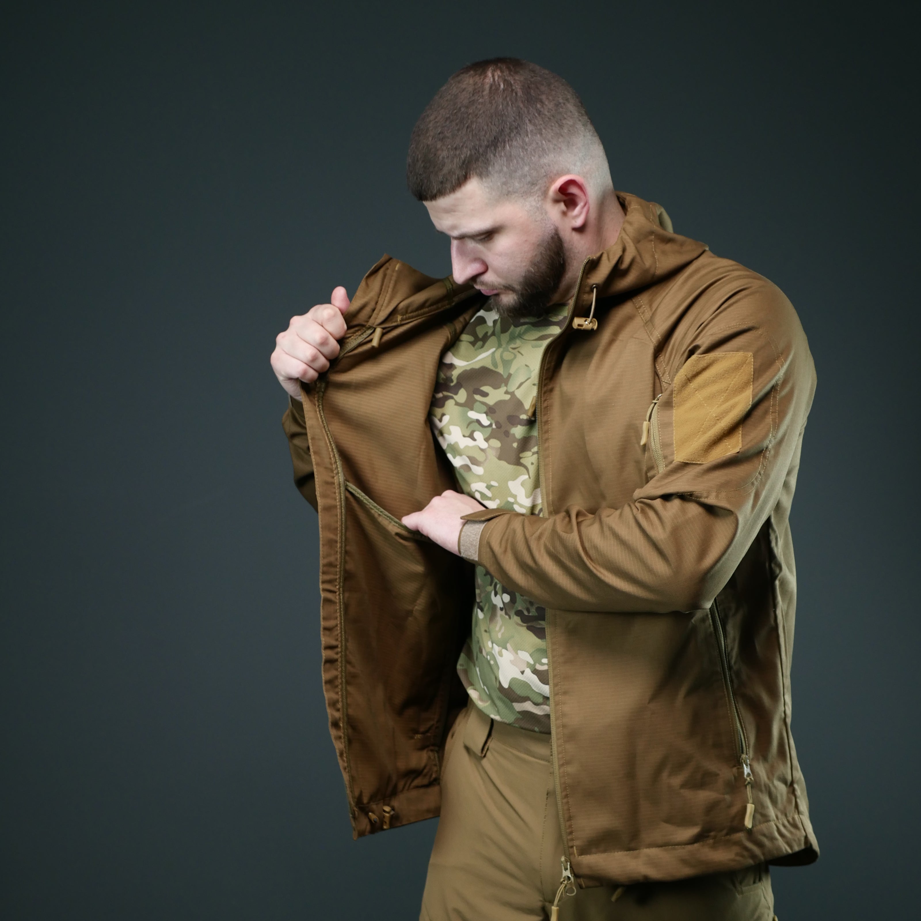 Тактична куртка Twill GEN I | Койот | Літня військова куртка без підкладки