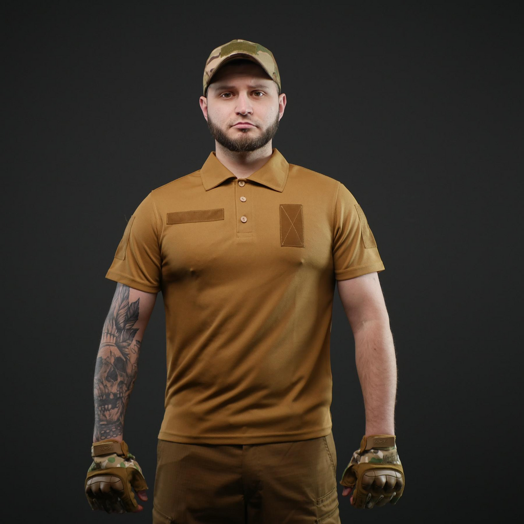 Тактична футблока поло койот Military (44р)