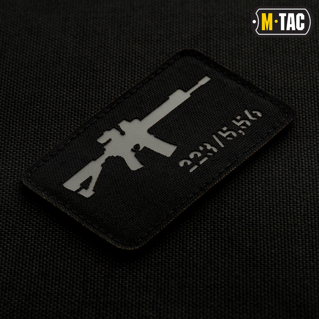 M-Tac нашивка AR-15 223/5,56 Laser Cut Black/Grey