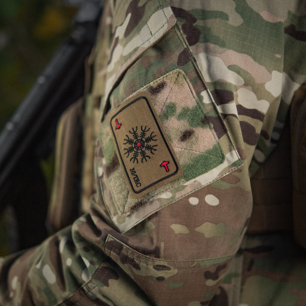M-Tac нашивка карта Компас Вікінгів (вишивка) Coyote