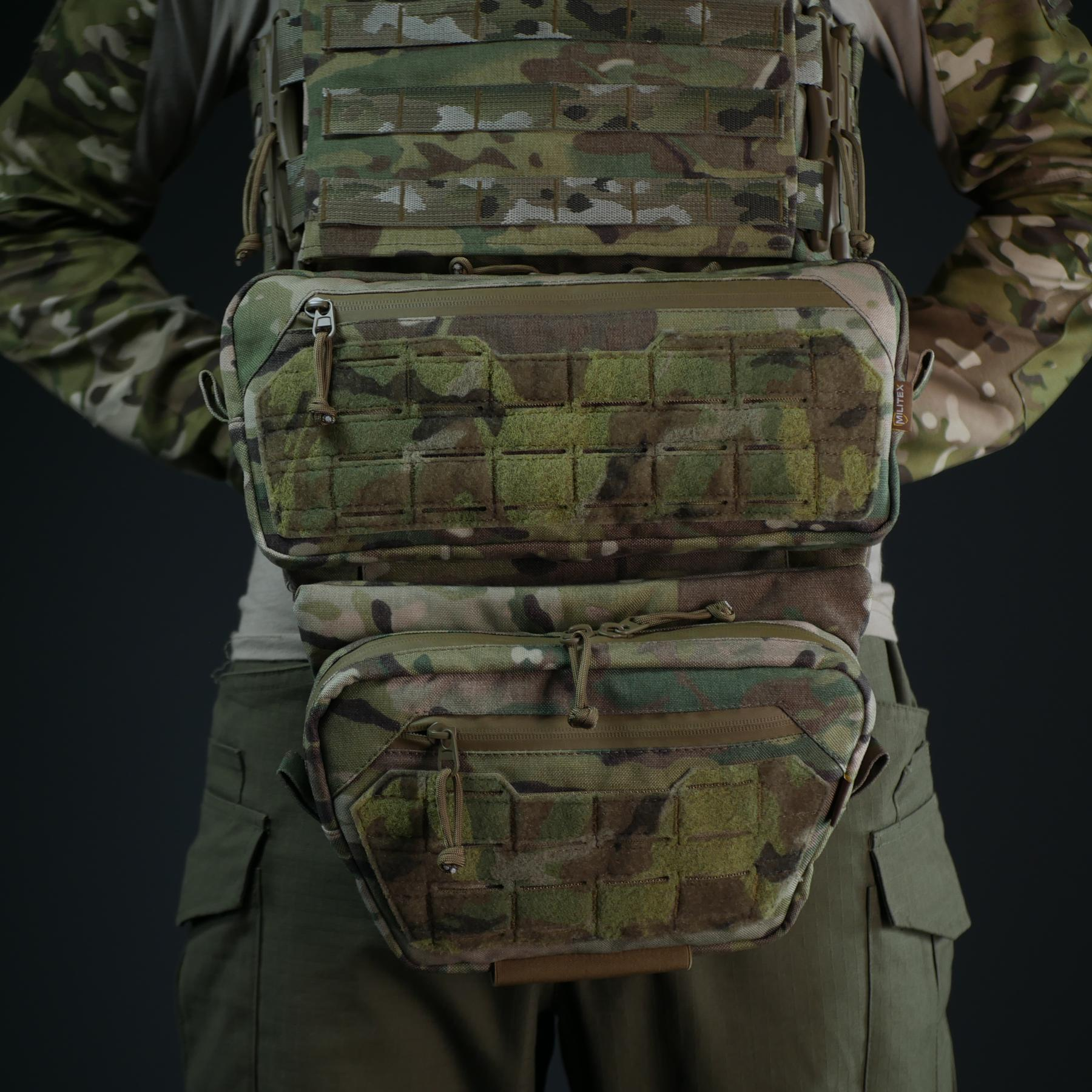 Комплект (захист живота + сумка) Militex Cordura original USA Мультикам розмір (L)