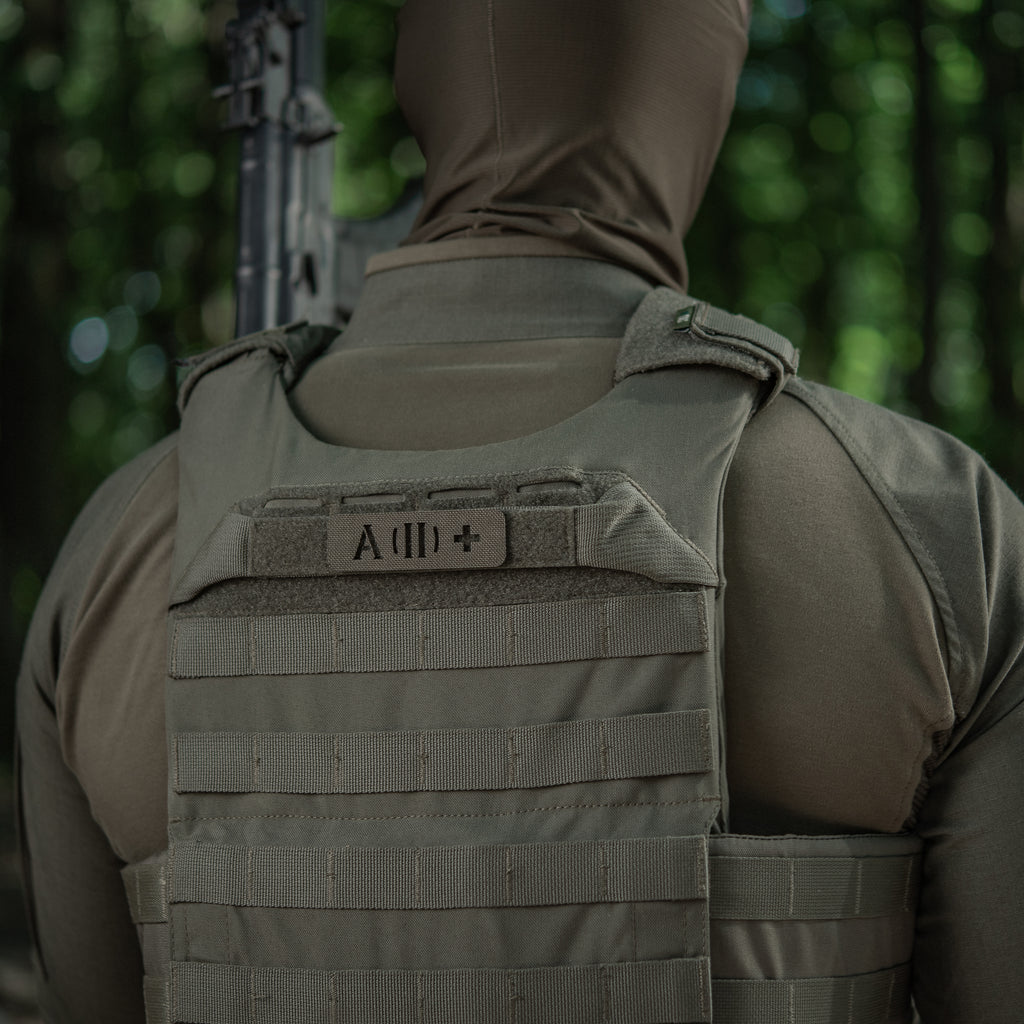 M-Tac нашивка група крові A (II) + наскрізна Laser Cut 25х80 Ranger Green