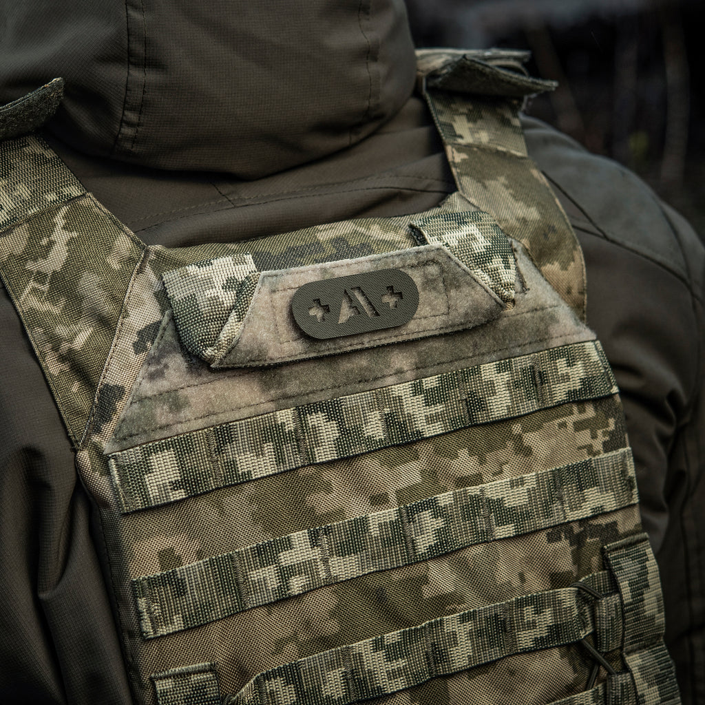 M-Tac нашивка група крові +A+ наскрізна Laser Cut Ranger Green