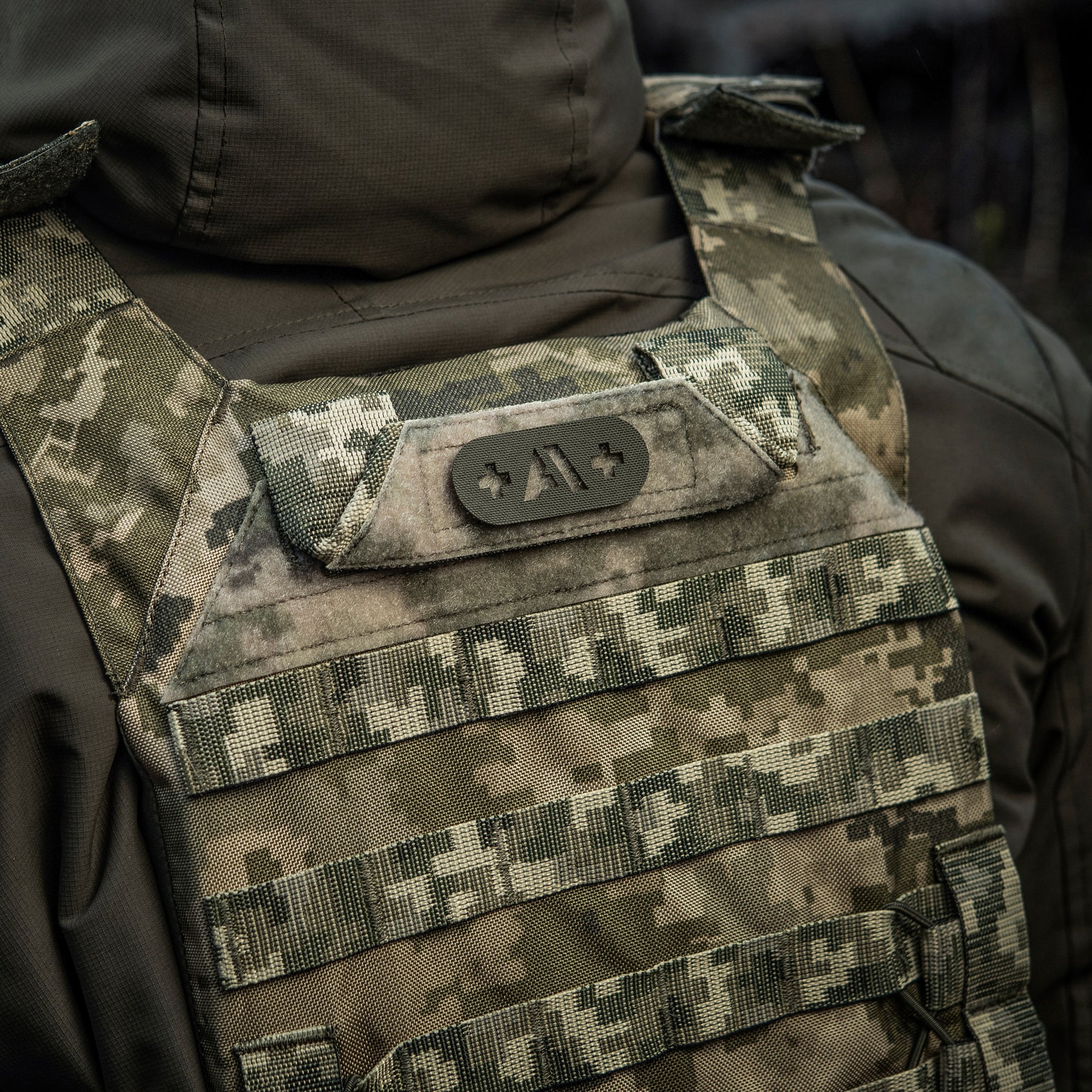 M-Tac нашивка група крові +A+ наскрізна Laser Cut Ranger Green