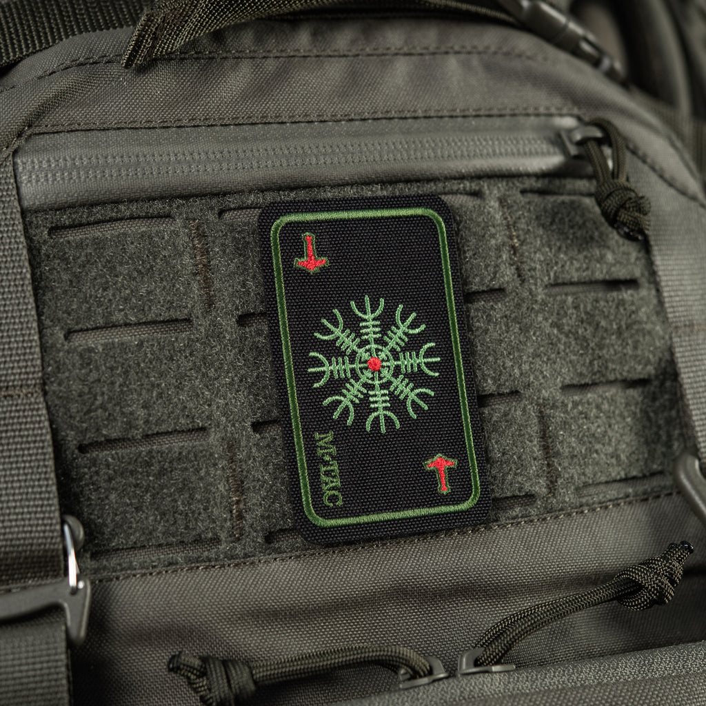 M-Tac нашивка карта Компас Вікінгів (вишивка) Black/Olive