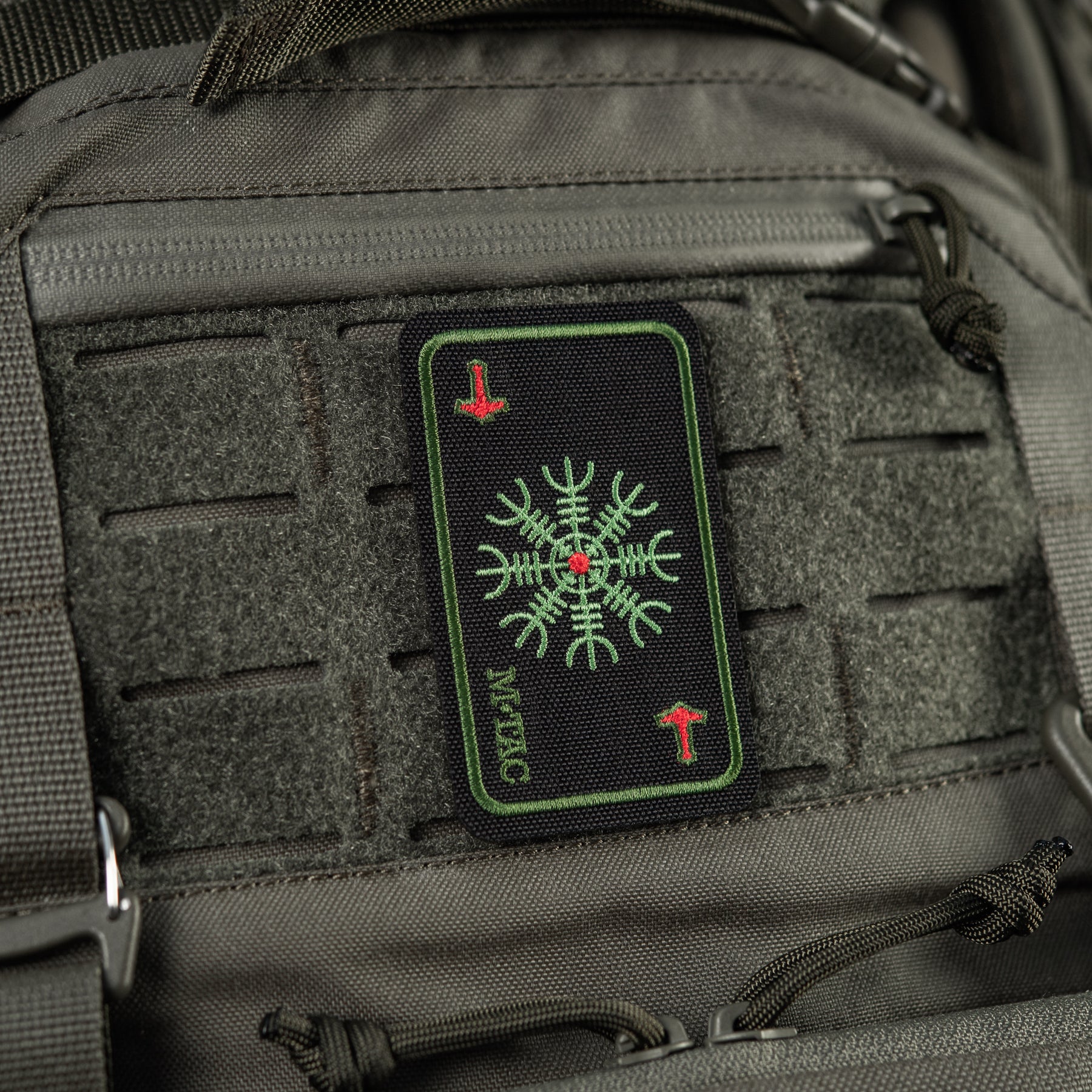 M-Tac нашивка карта Компас Вікінгів (вишивка) Black/Olive
