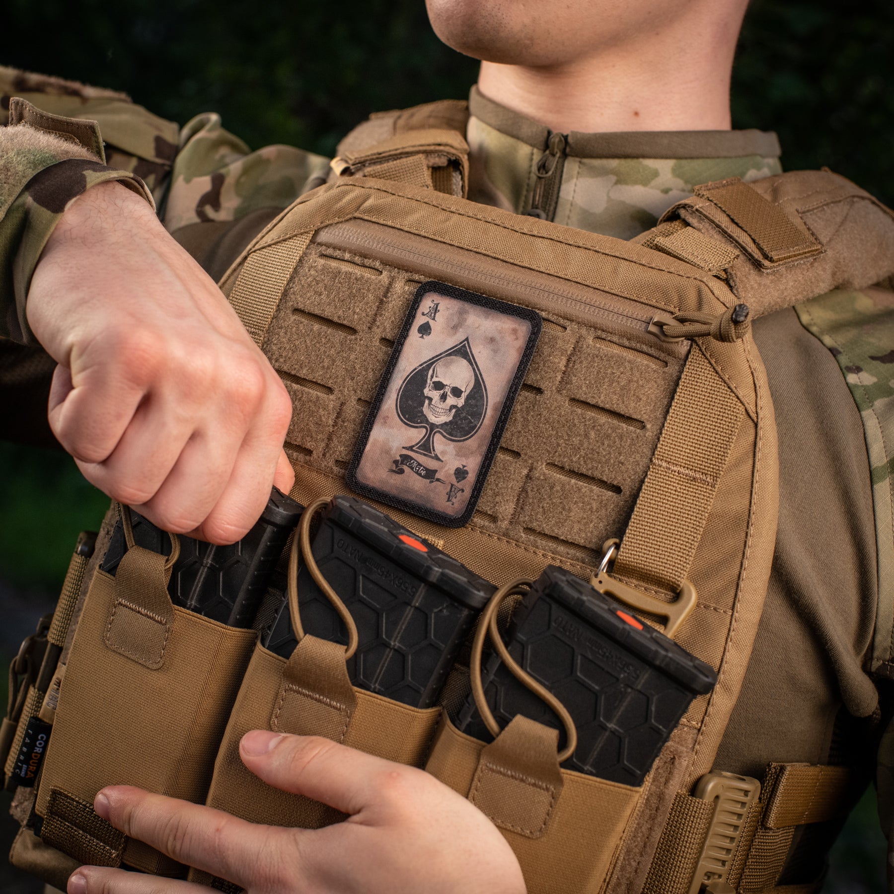 M-Tac нашивка Ace of Spades Coyote/Black