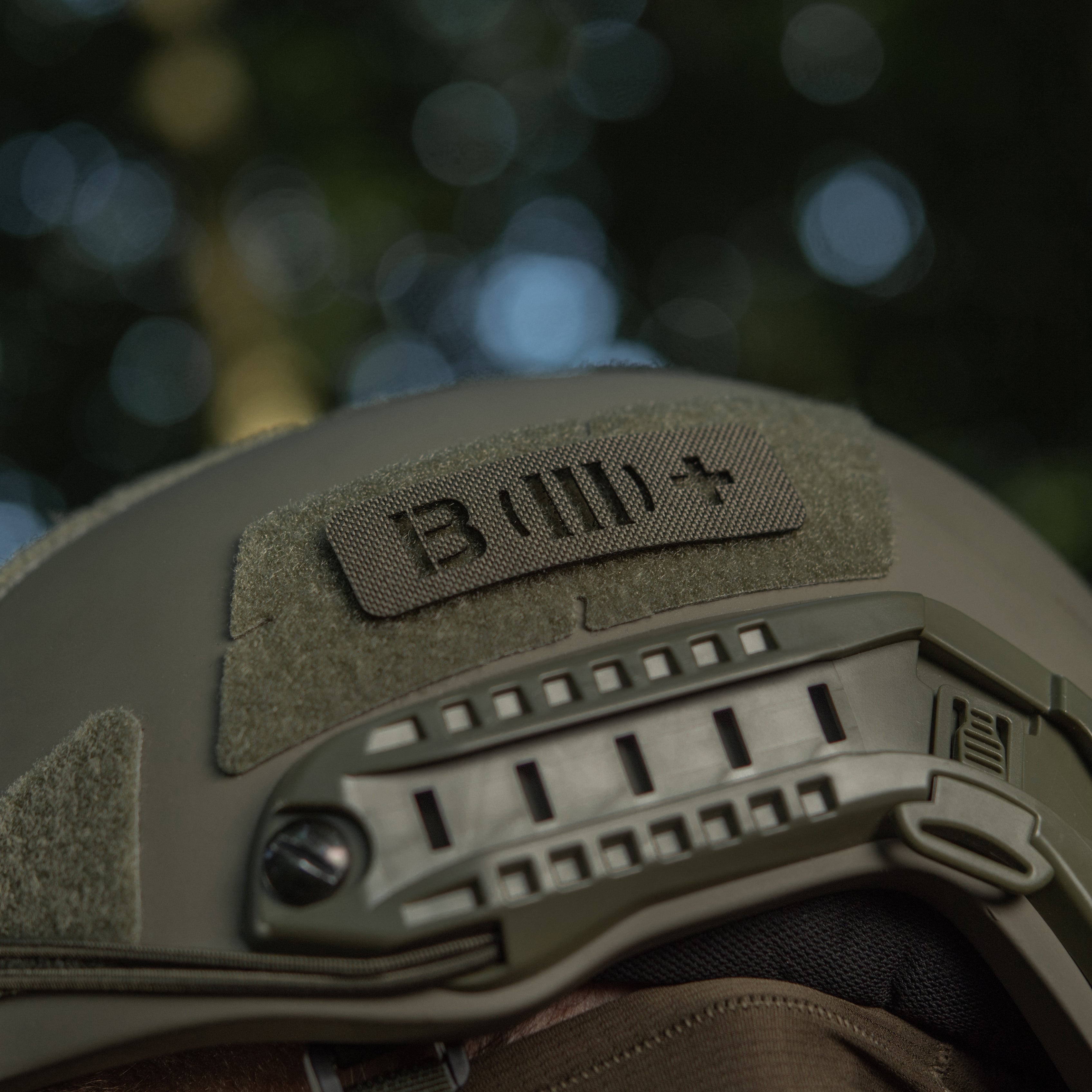 M-Tac нашивка група крові B (III) + наскрізна Laser Cut 25х80 Ranger Green