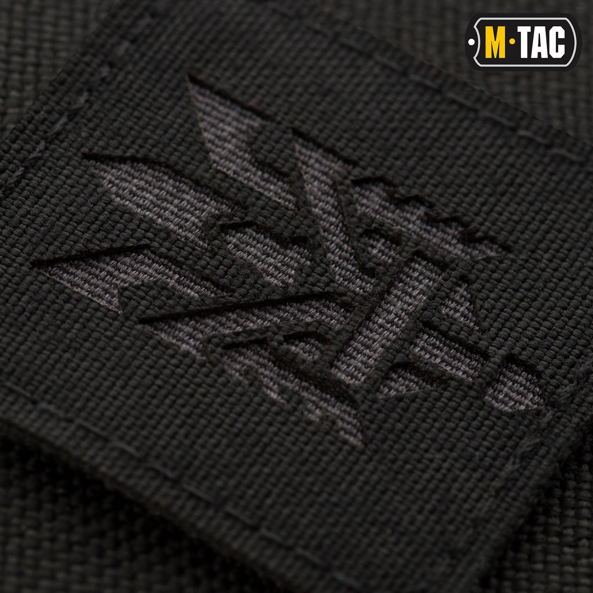 M-Tac нашивка Тризуб (стилізація) Laser Cut мала Black/Grey