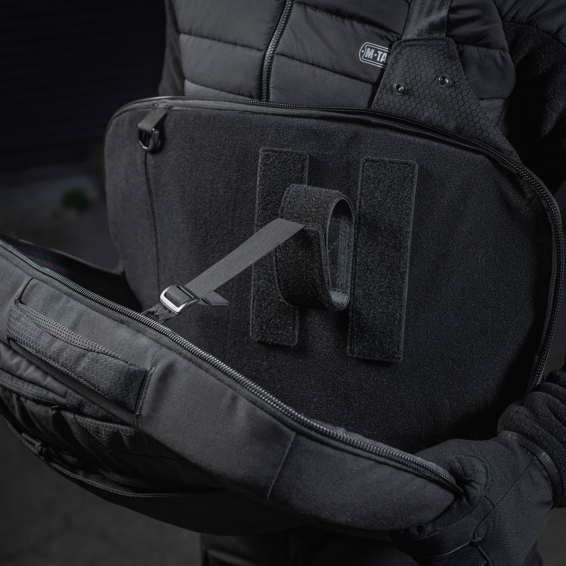 M-Tac рюкзак однолямочний Agent Elite Hex Black