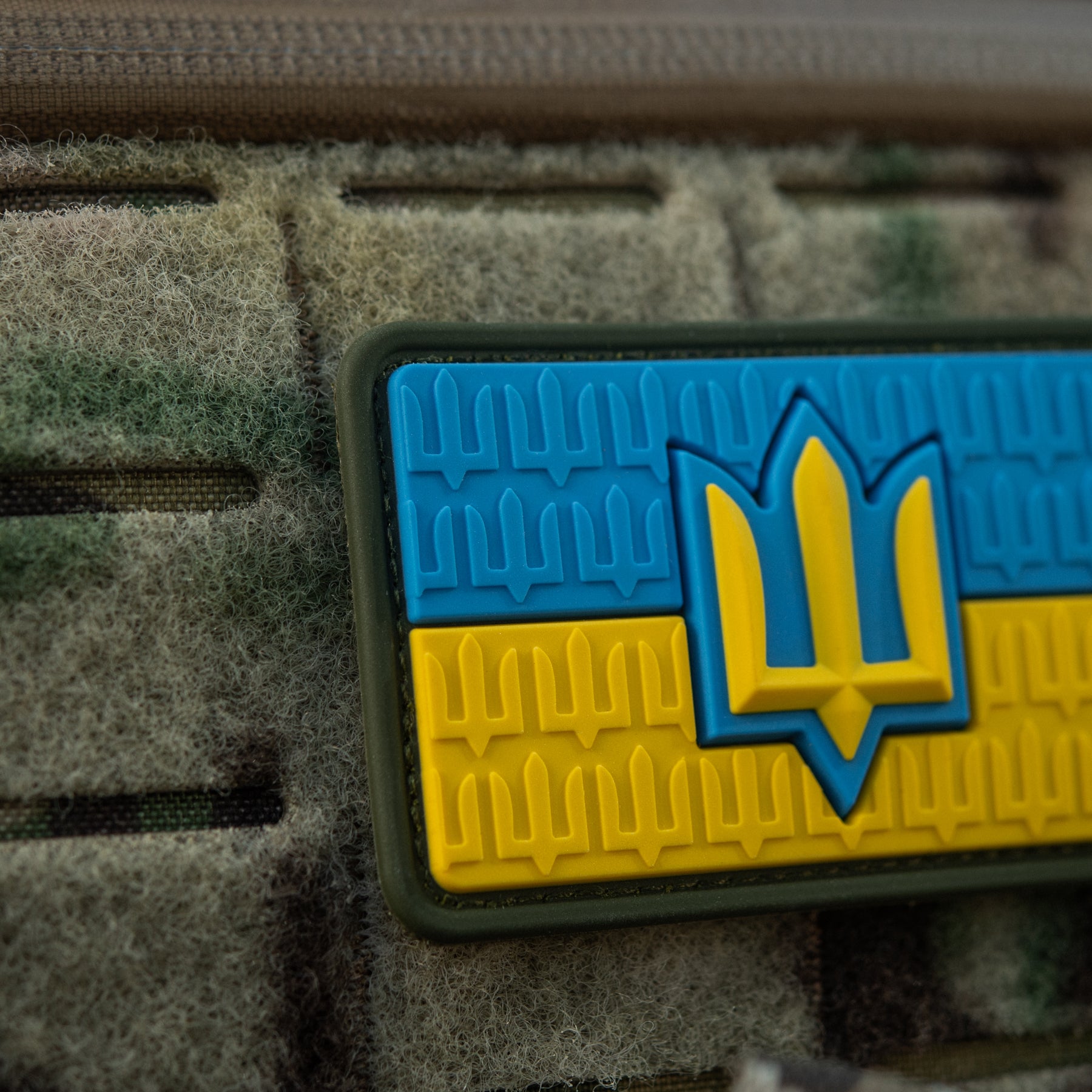 Нашивка прапор України з тризубом ЗСУ PVC full-color