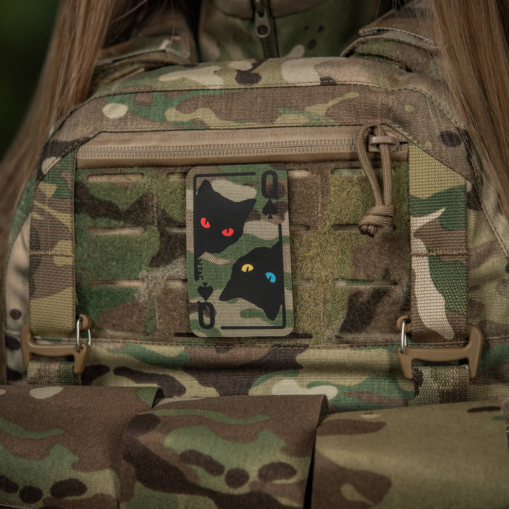 M-Tac нашивка Queen of spades Multicam/Black