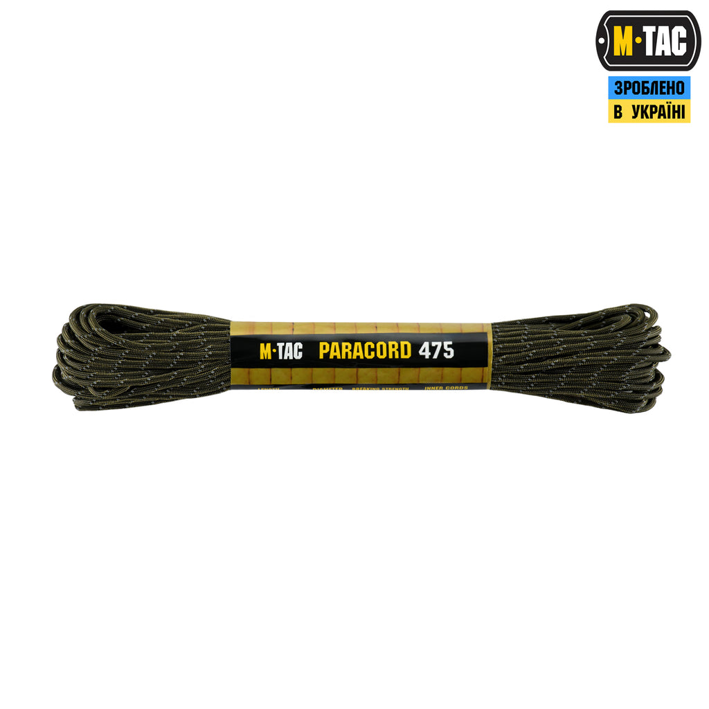 M-Tac паракорд 475 15m OD Green Reflective