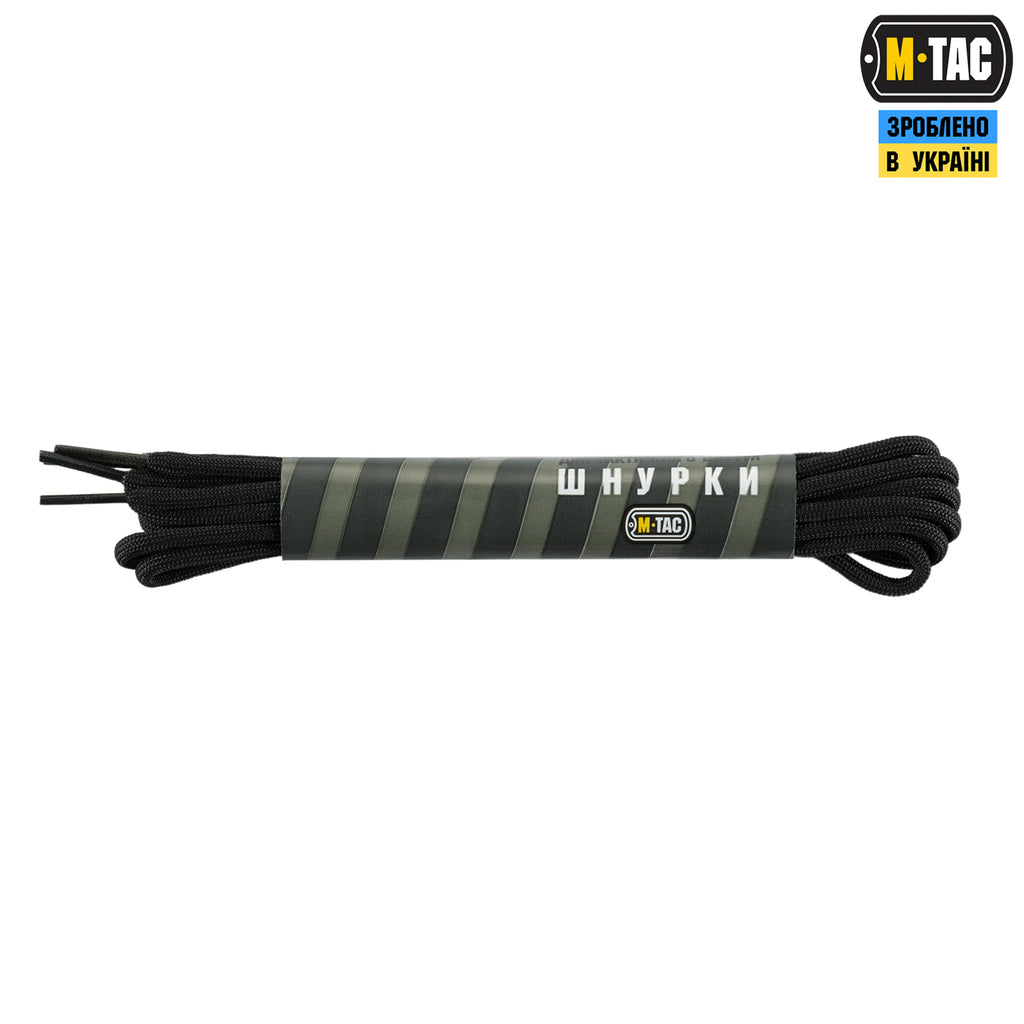 M-Tac шнурки black нейлон Mil-Spec (100 СМ)