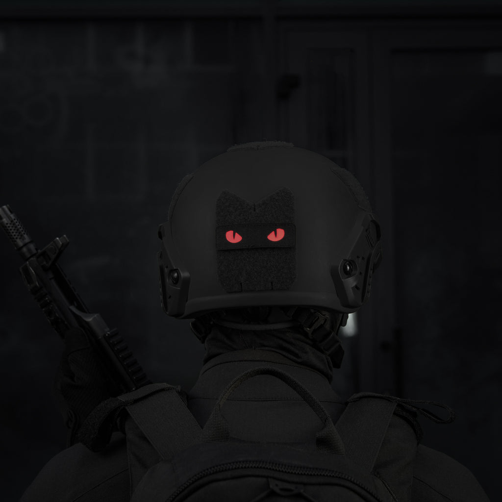 M-Tac нашивка Cat Eyes Laser Cut Black/Red/GID