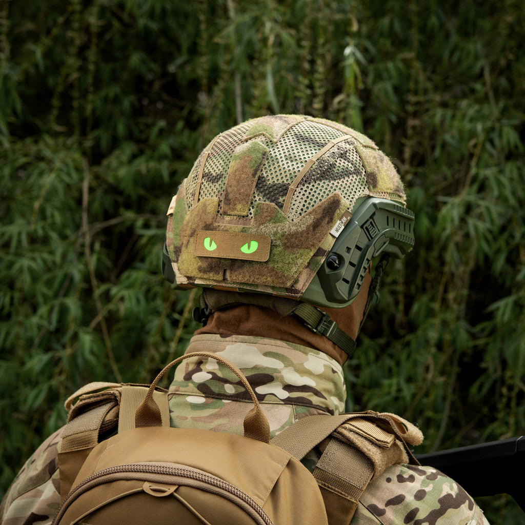 M-Tac нашивка Cat Eyes Laser Cut Coyote/Green/GID