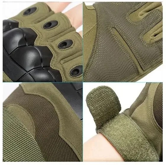 Рукавиці олива безпалі з накладками Outdoor Tactics