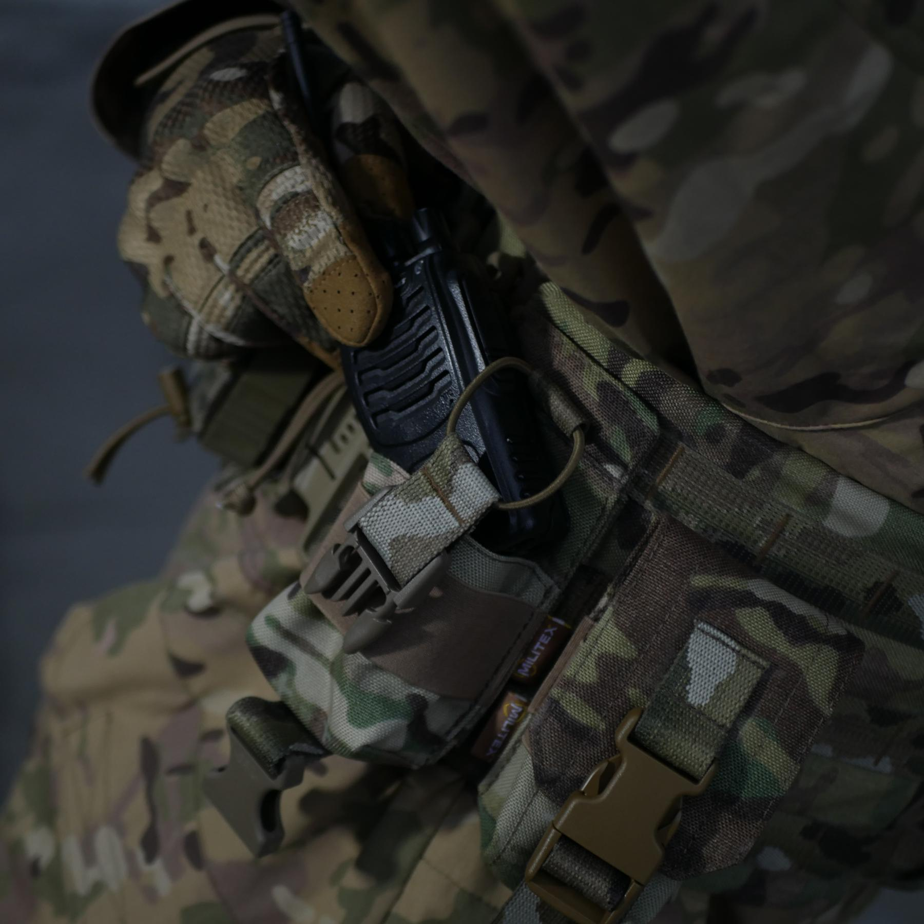 Посилений підсумок під рацію Militex Cordura original USA Мультикам з NIR-просоченням