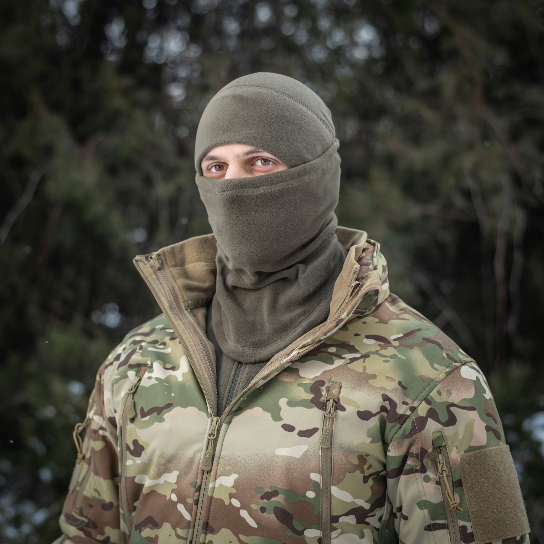 M-Tac шарф-труба анатомічний з затяжкою Polartec Dark Olive