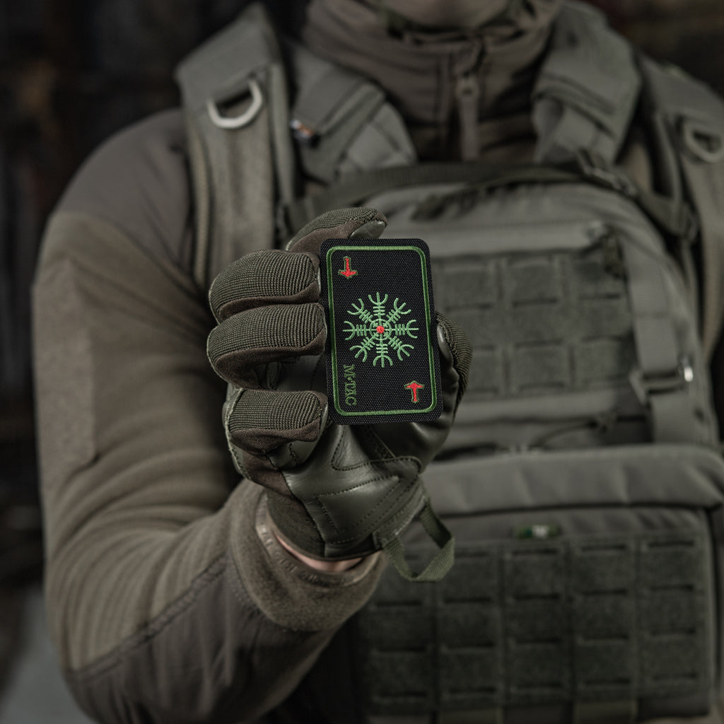 M-Tac нашивка карта Компас Вікінгів (вишивка) Black/Olive
