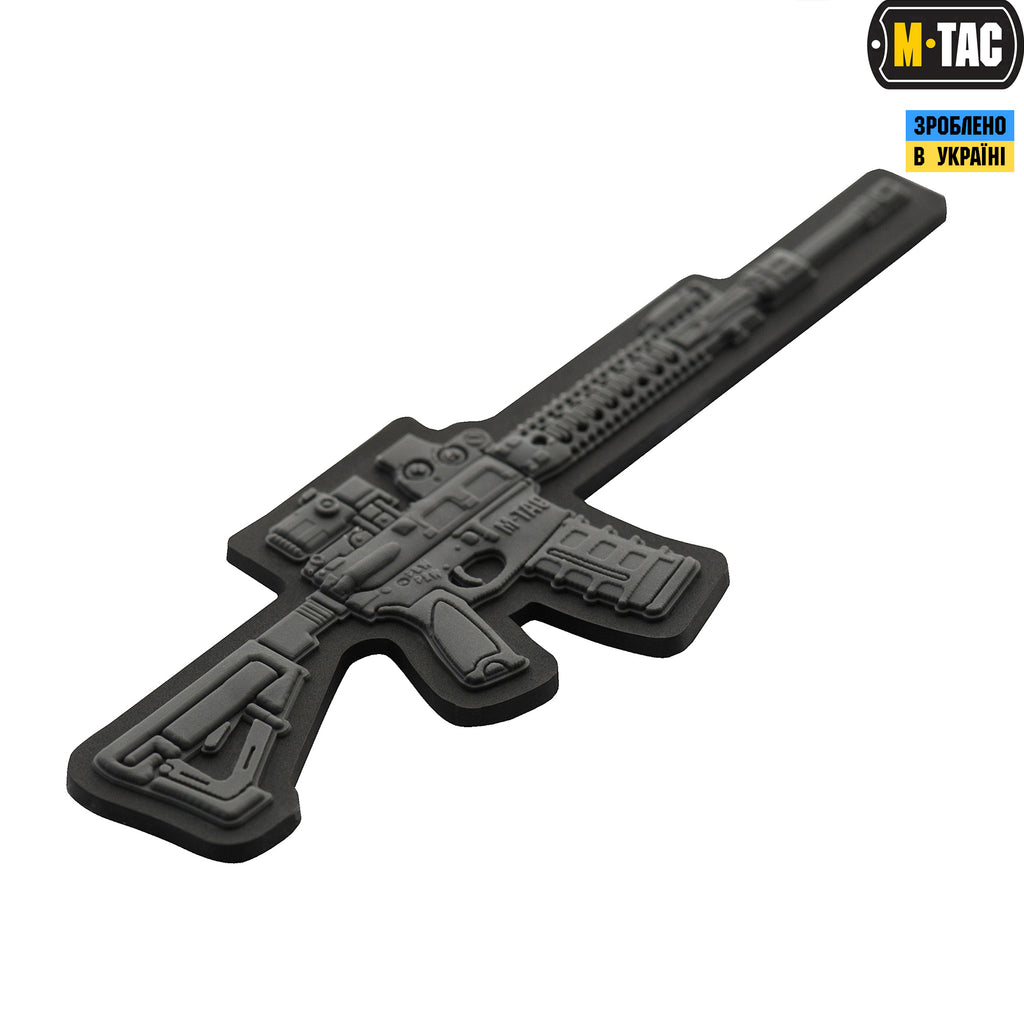 M-Tac нашивка AR-15 3D ПВХ темно-сіра