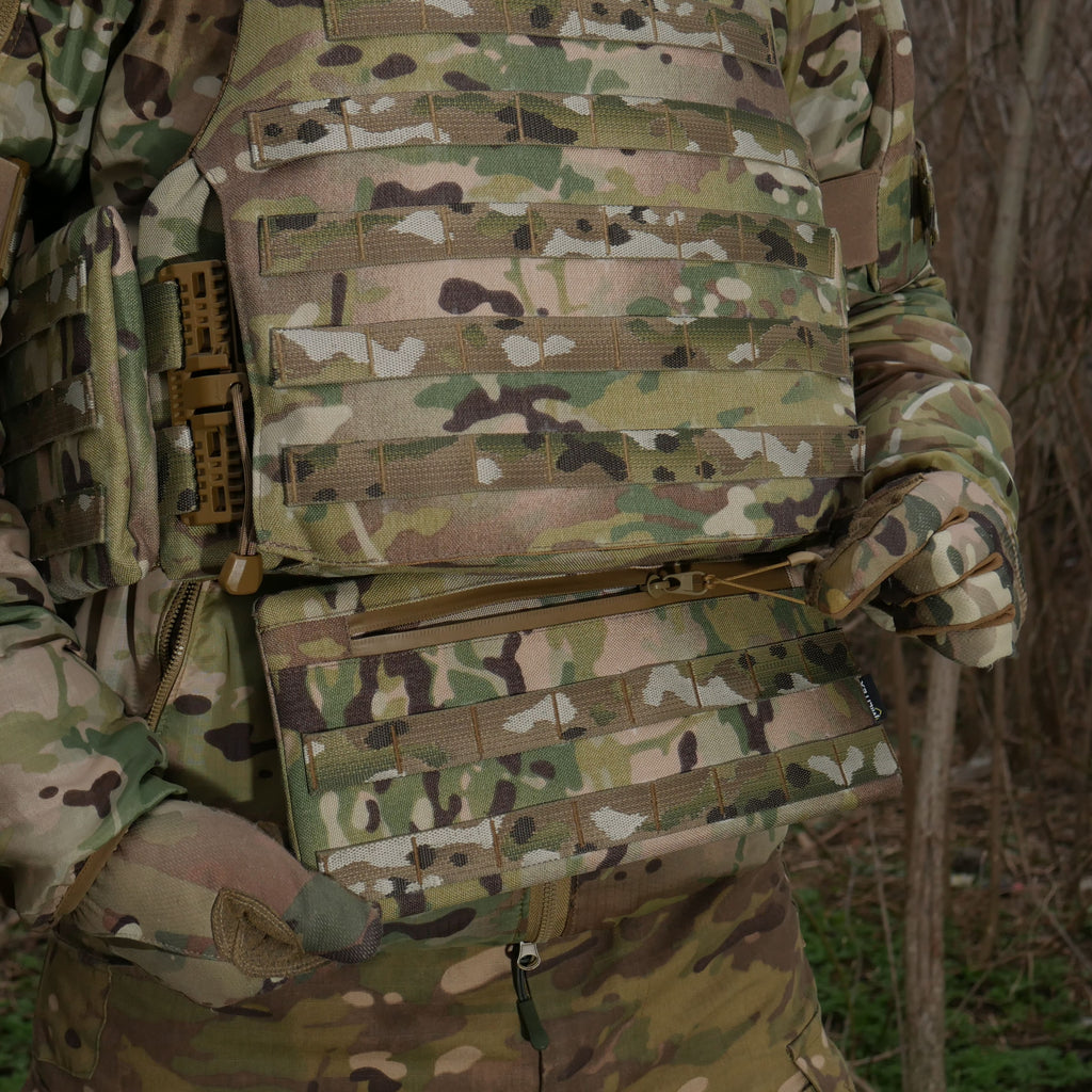 Захист живота (кишківник) з балістичним пакетом 1 клас захисту Militex cordura USA Multicam