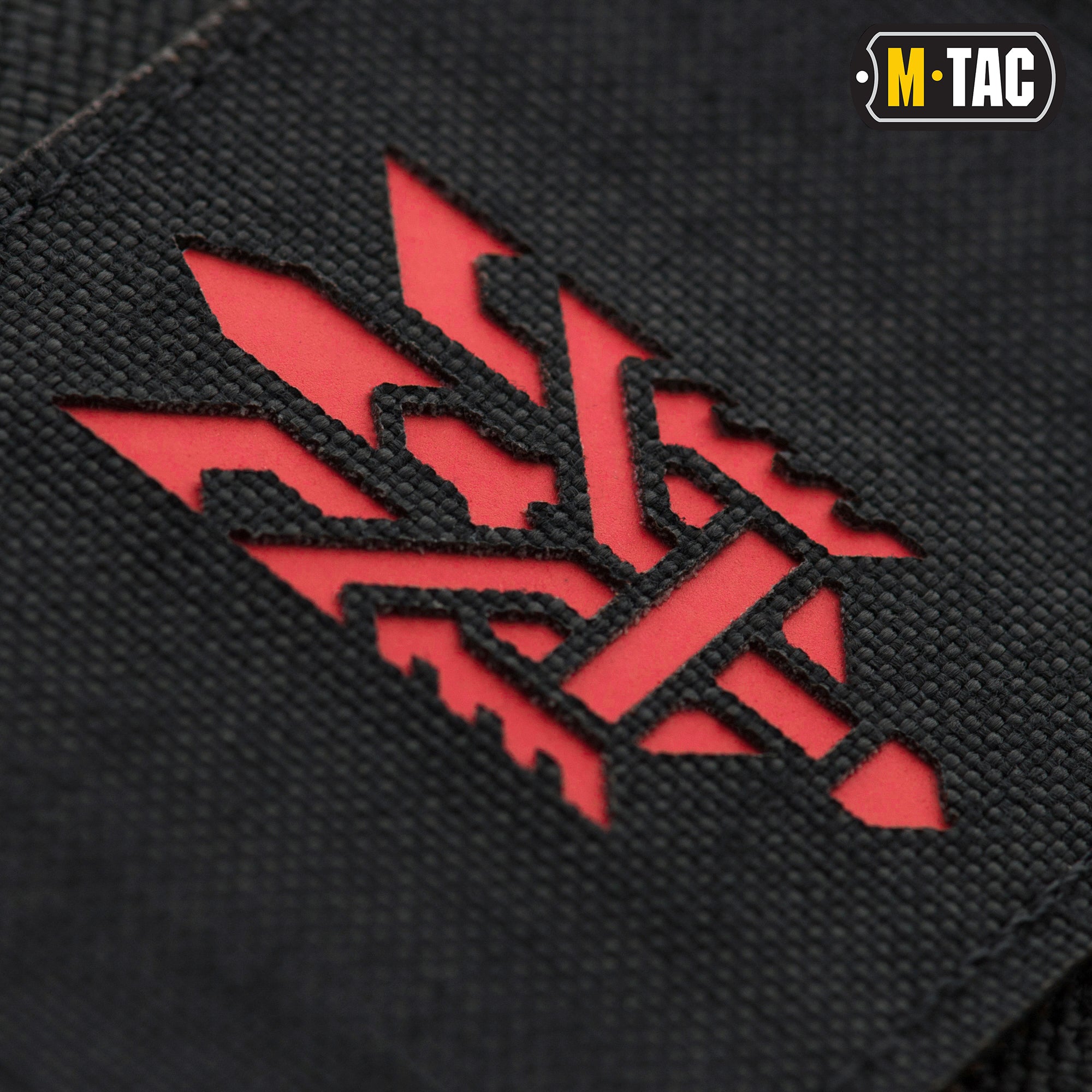 M-Tac нашивка Тризуб (стилізація) Laser Cut горизонтальна Black/Red