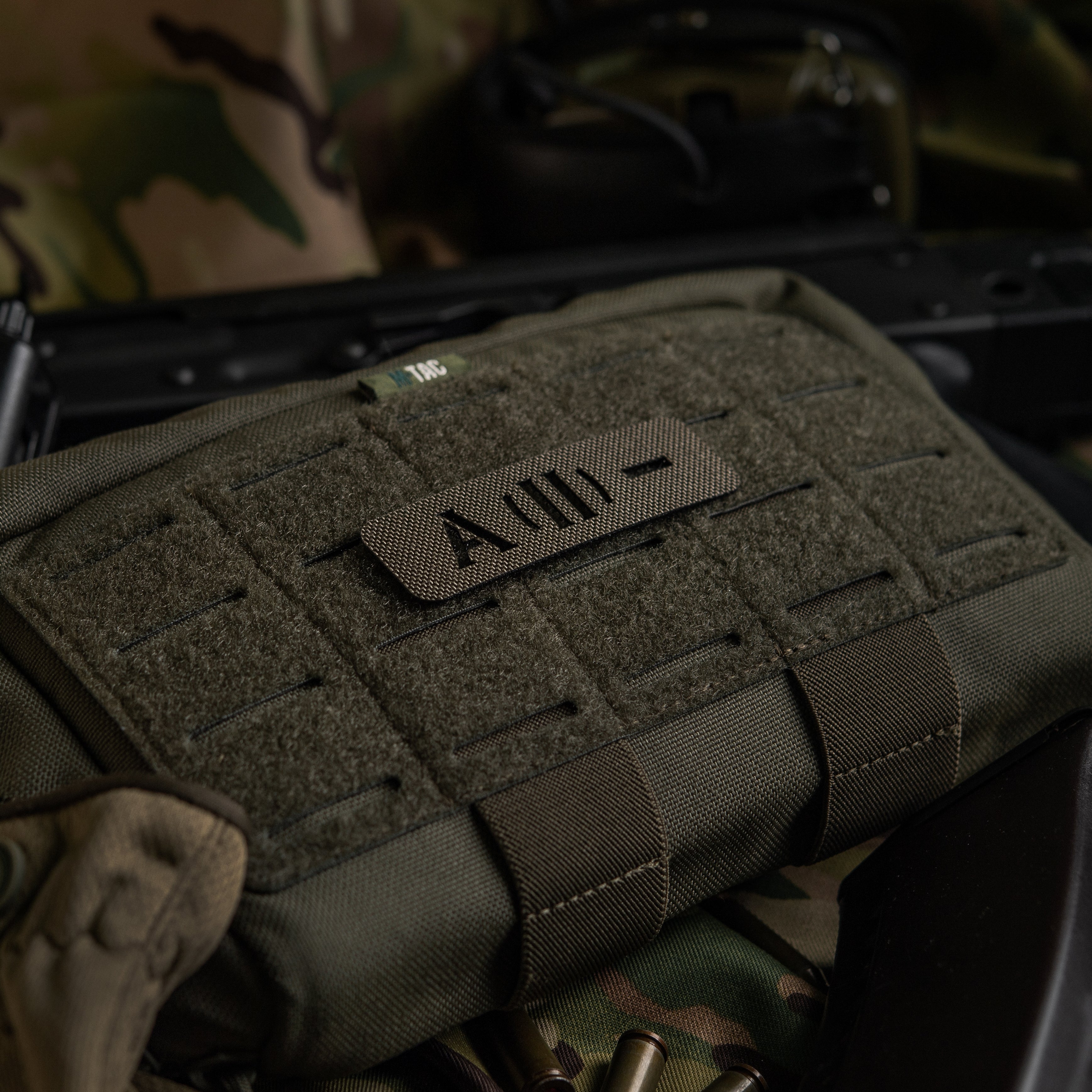 M-Tac нашивка група крові A (II) - наскрізна Laser Cut 25х80 Ranger Green