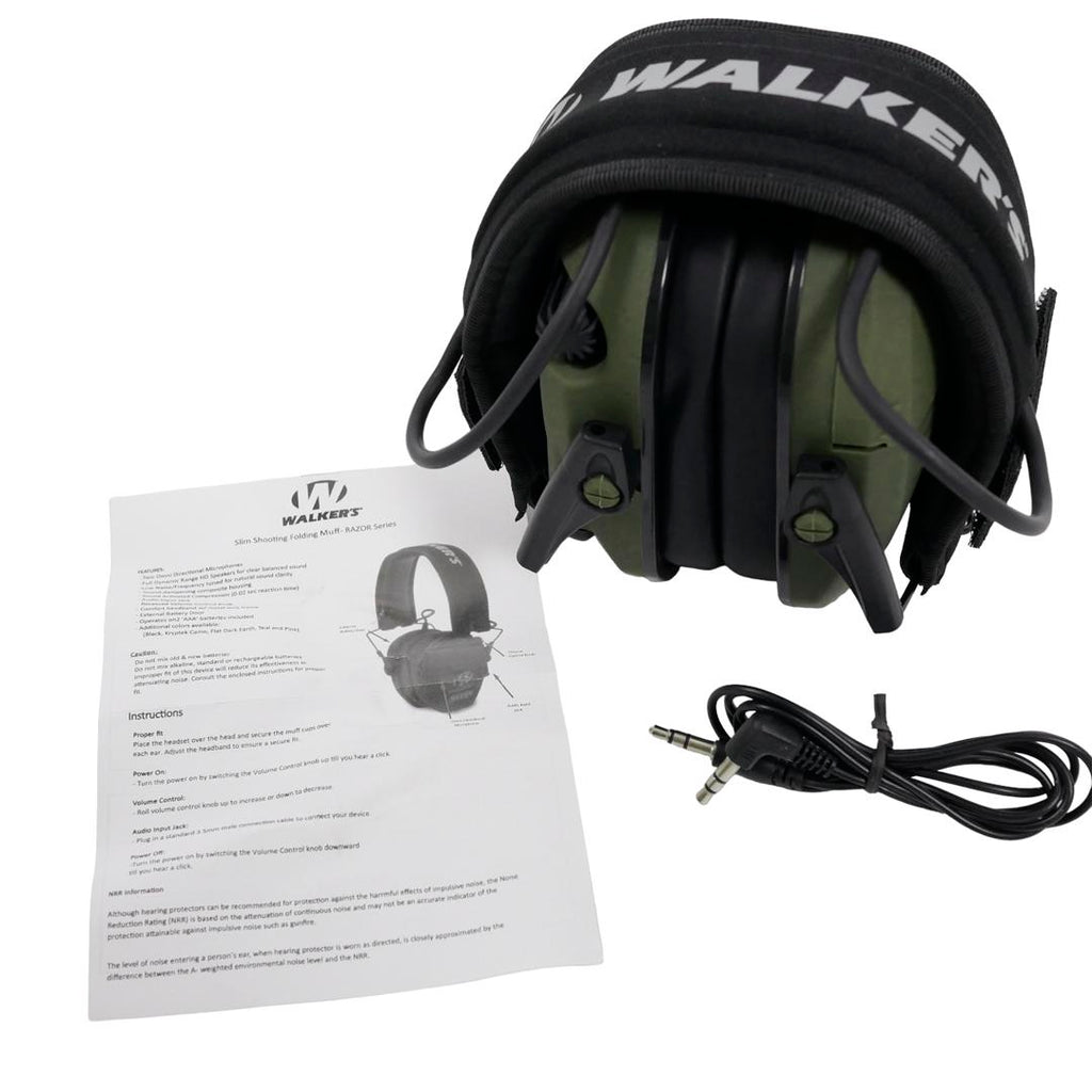 Активні навушники Walker's Razor Slim NRR23дБ Хакі