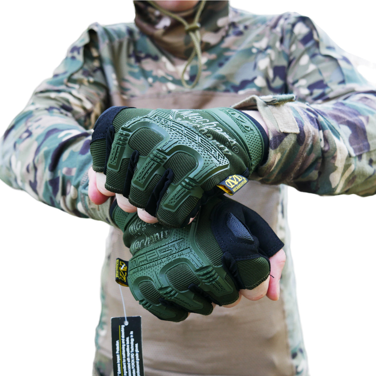 Безпалі рукавиці олива Mechanix MXK-2