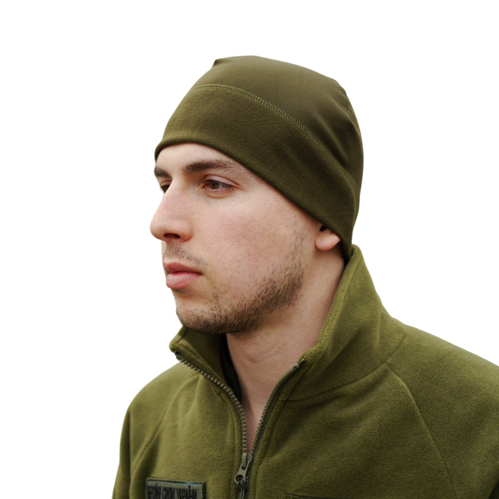 Шапка олива Polartec