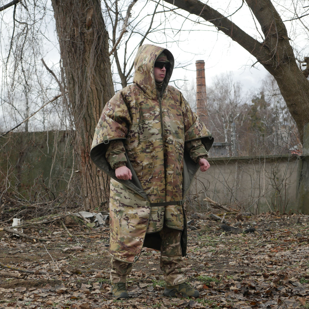 Спальний мішок-пончо 6в1 Multishelter Kiborg Multicam утеплений