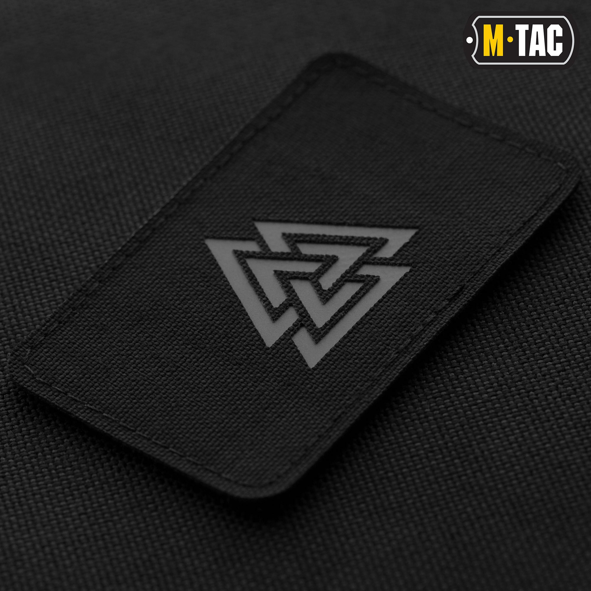 M-Tac нашивка Валькнут горизонтальна Laser Cut Black/Grey