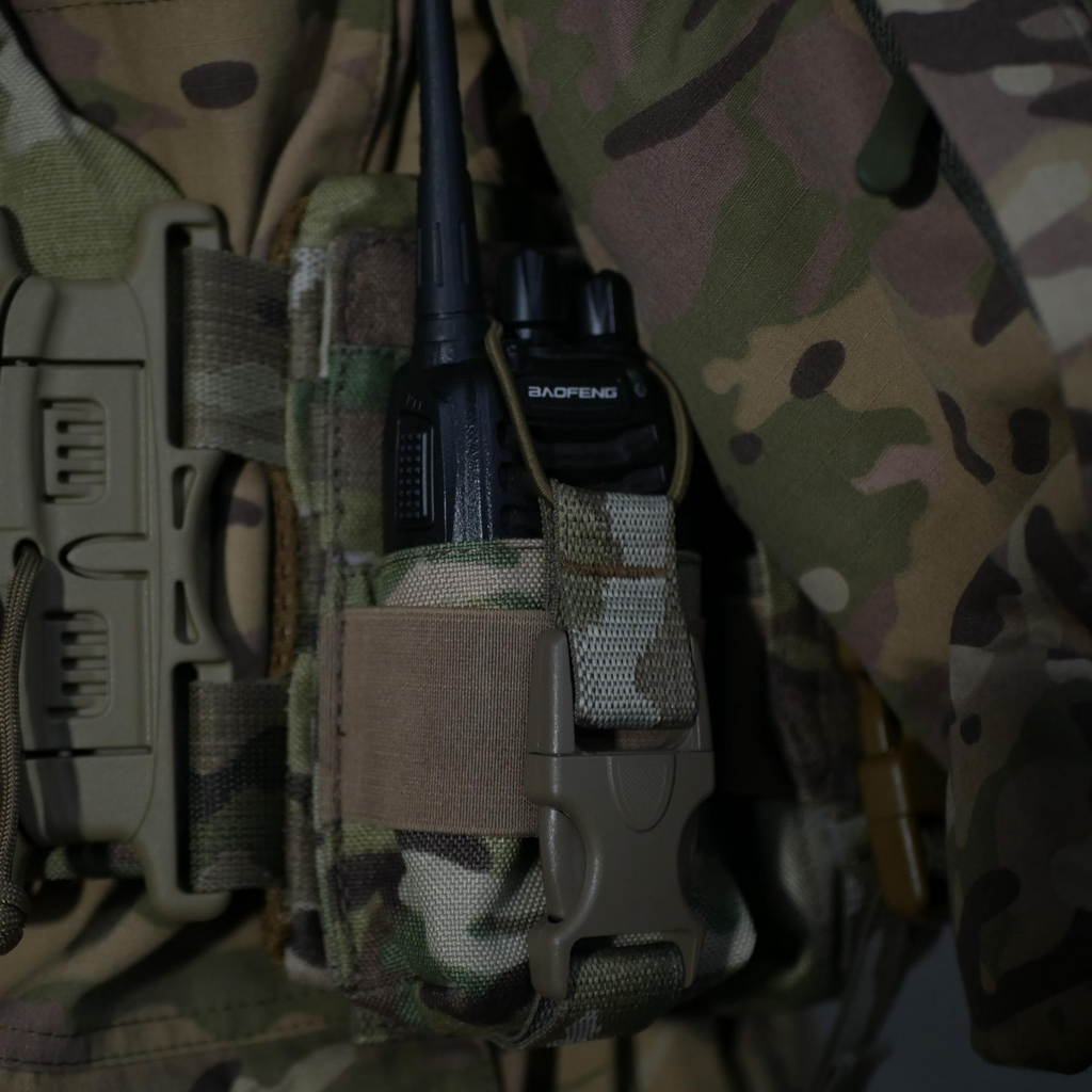 Посилений підсумок під рацію Militex Cordura original USA Мультикам з NIR-просоченням