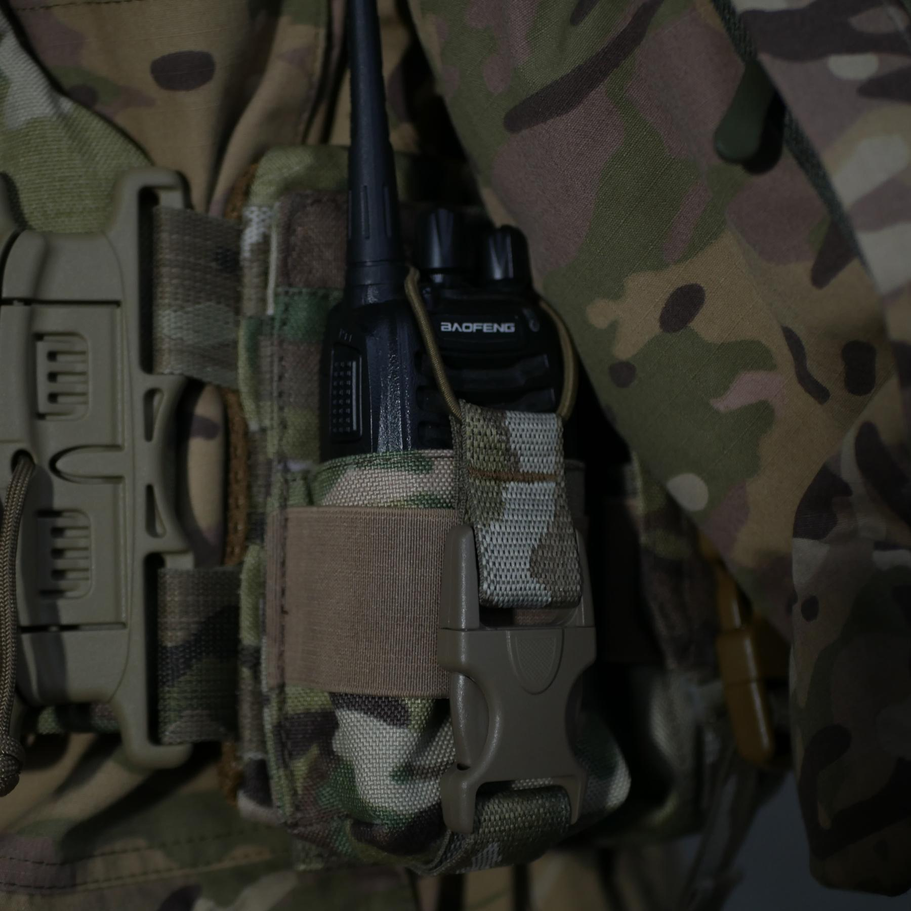 Посилений підсумок під рацію Militex Cordura original USA Мультикам з NIR-просоченням