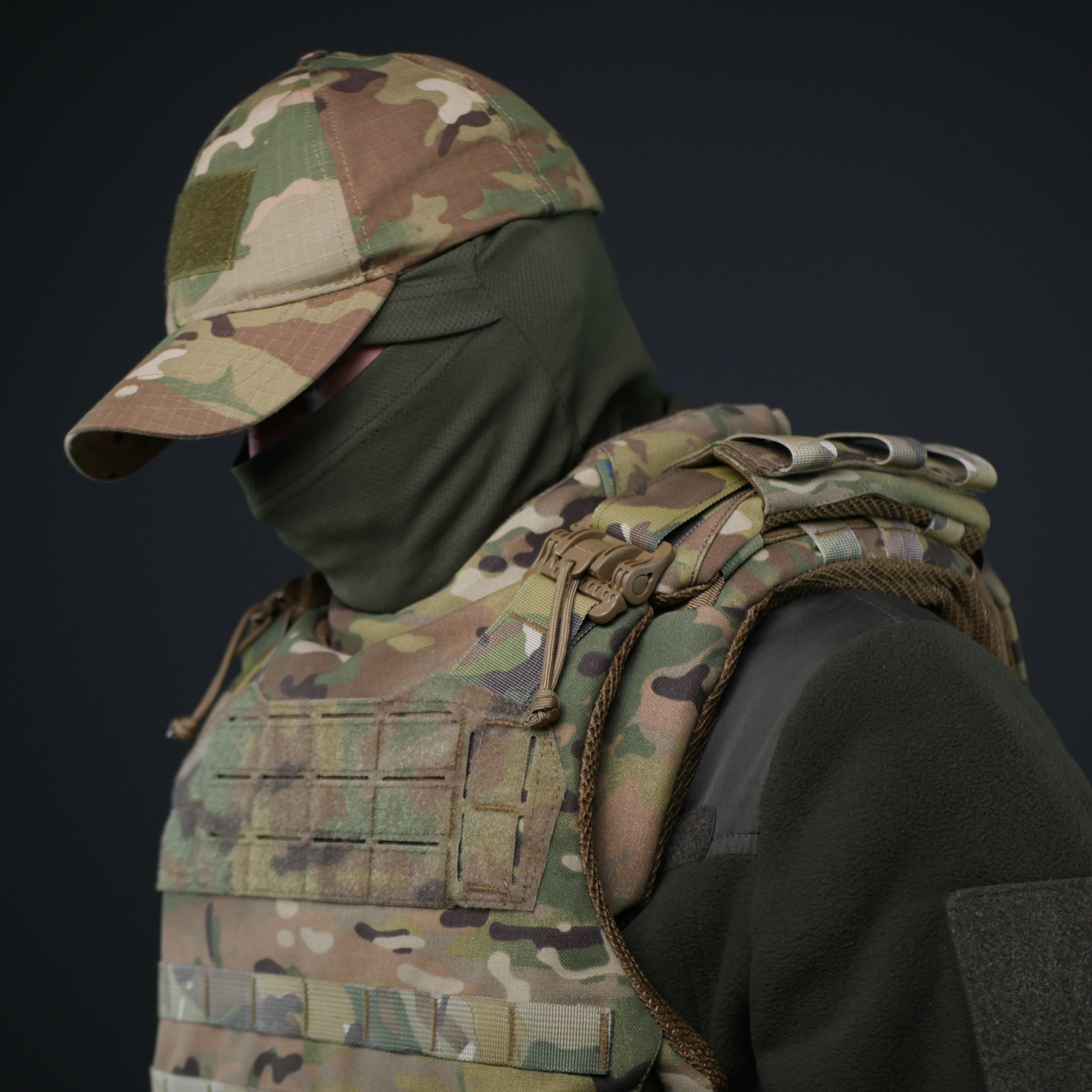 Захист шиї mod. 1 Kiborg з балістичним захистом 2 клас Militex Мультикам