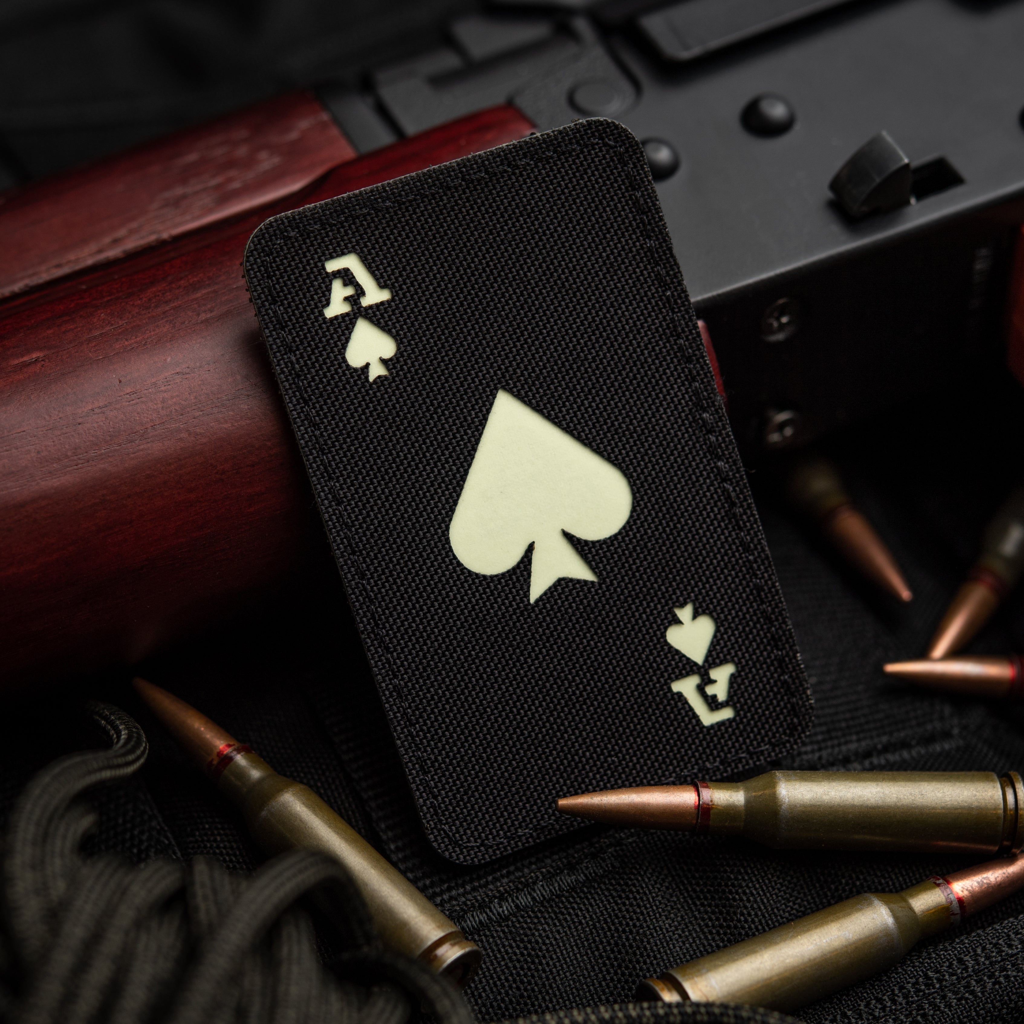 M-Tac нашивка Ace of Spades Laser Cut Black/світлонакопичувач