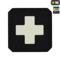 M-Tac нашивка Medic Cross Laser Cut Black/світлонакопичувач