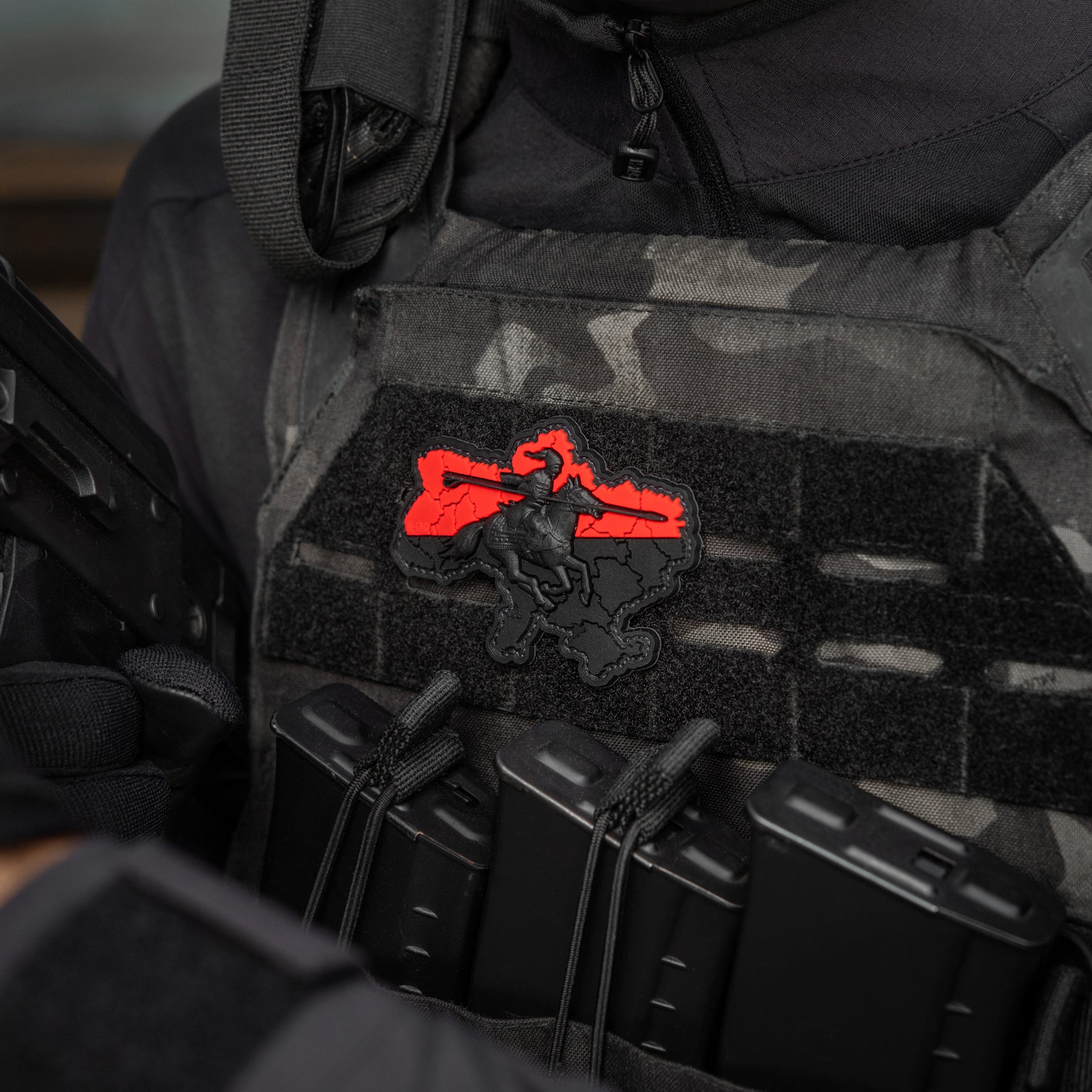 M-Tac нашивка Козацька Україна 3D PVC Red/Black