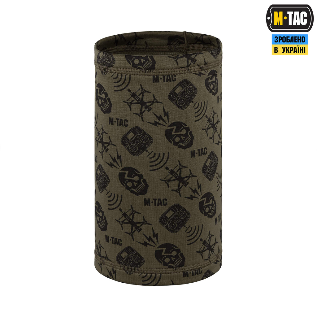 M-Tac шарф-труба мікрофліс Drone Pattern Dark Olive