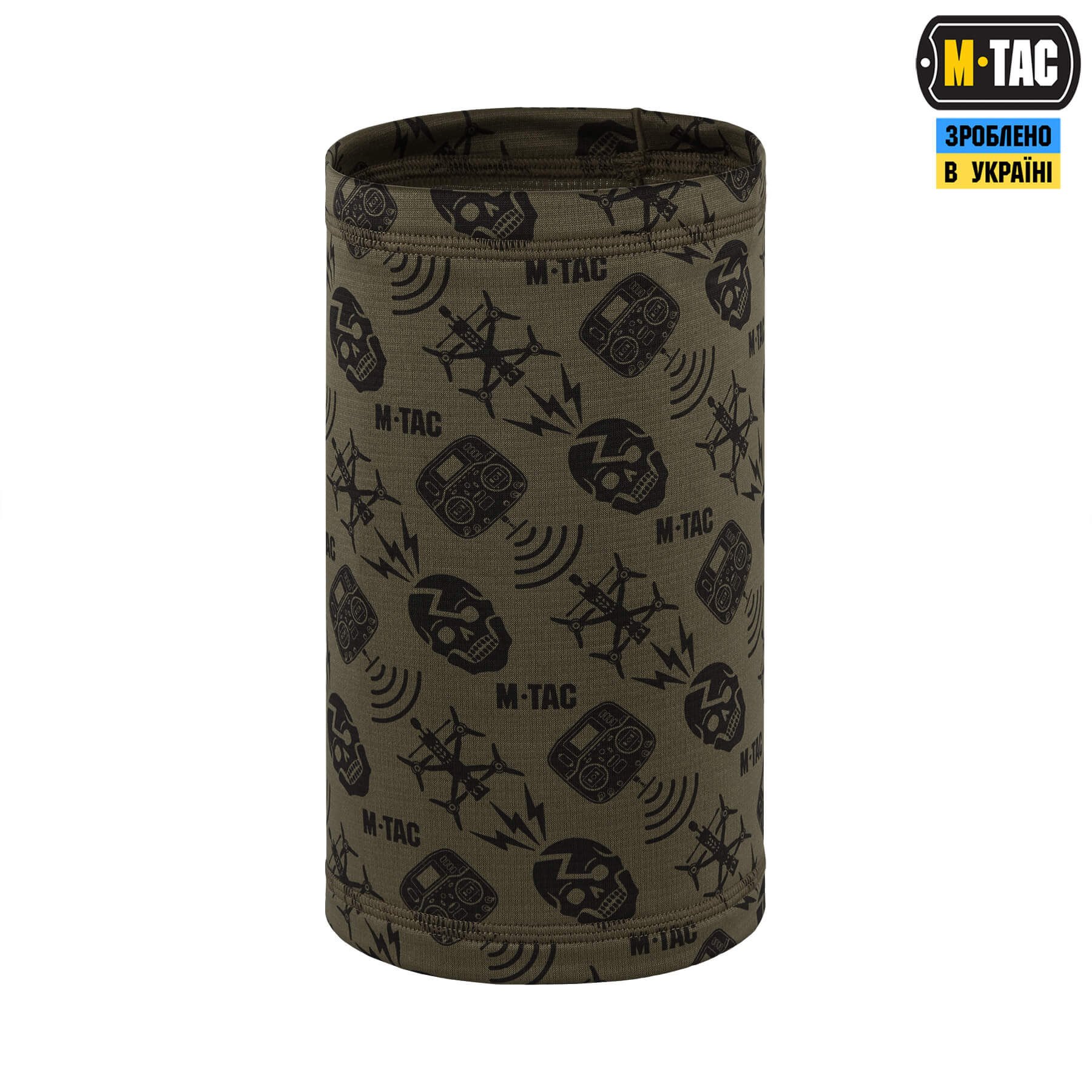 M-Tac шарф-труба мікрофліс Drone Pattern Dark Olive
